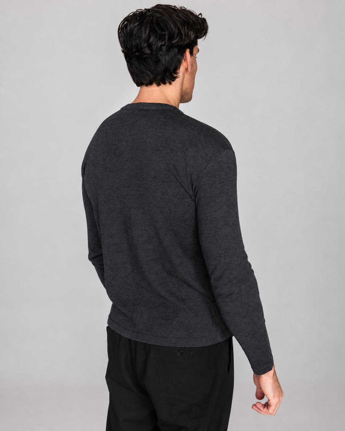 Charcoal Long Sleeve Henley