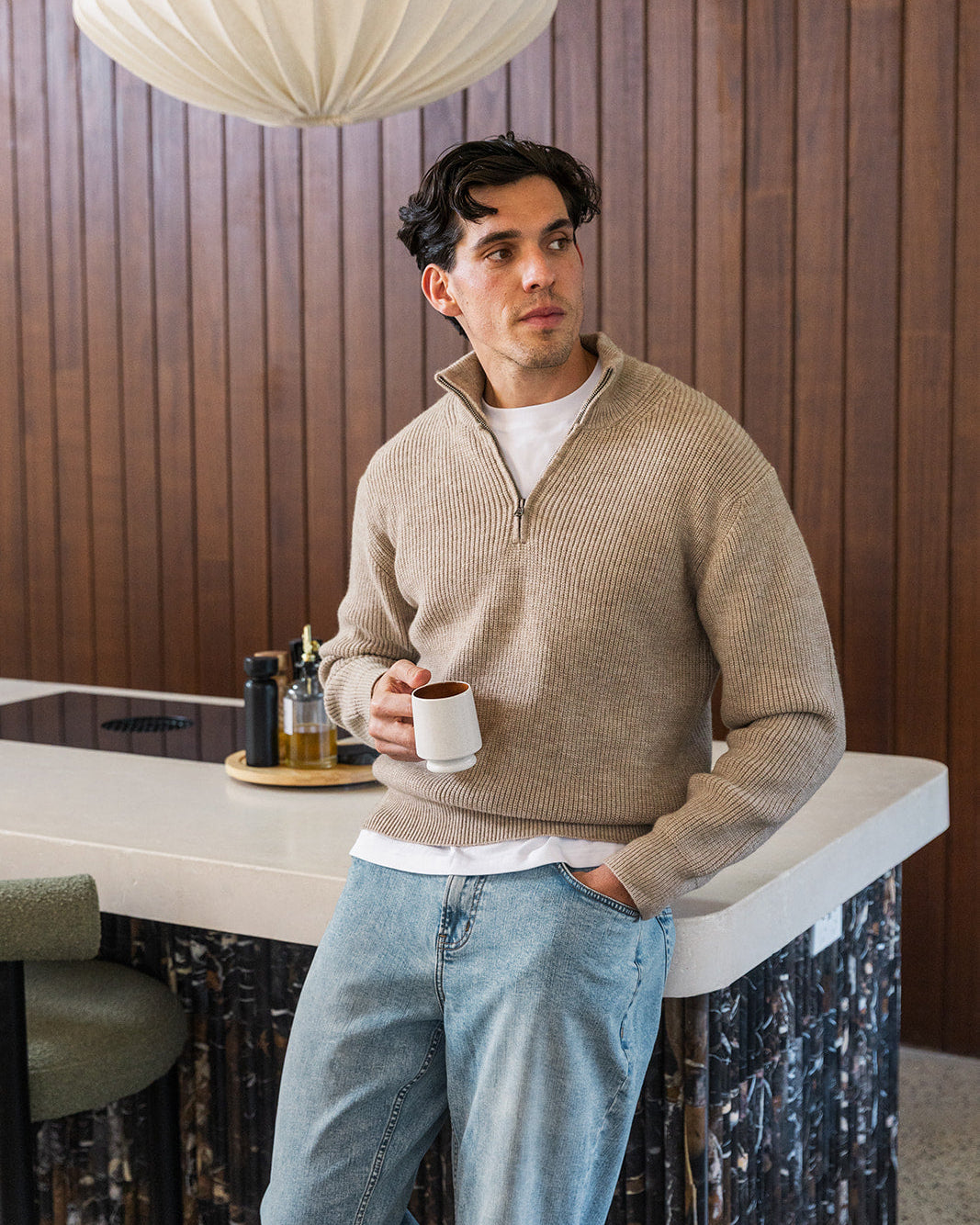 Dust Quarter Zip Knit