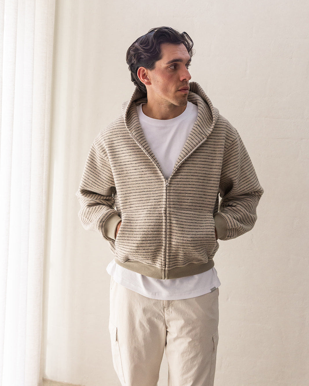 Stripe Zip Hoodie
