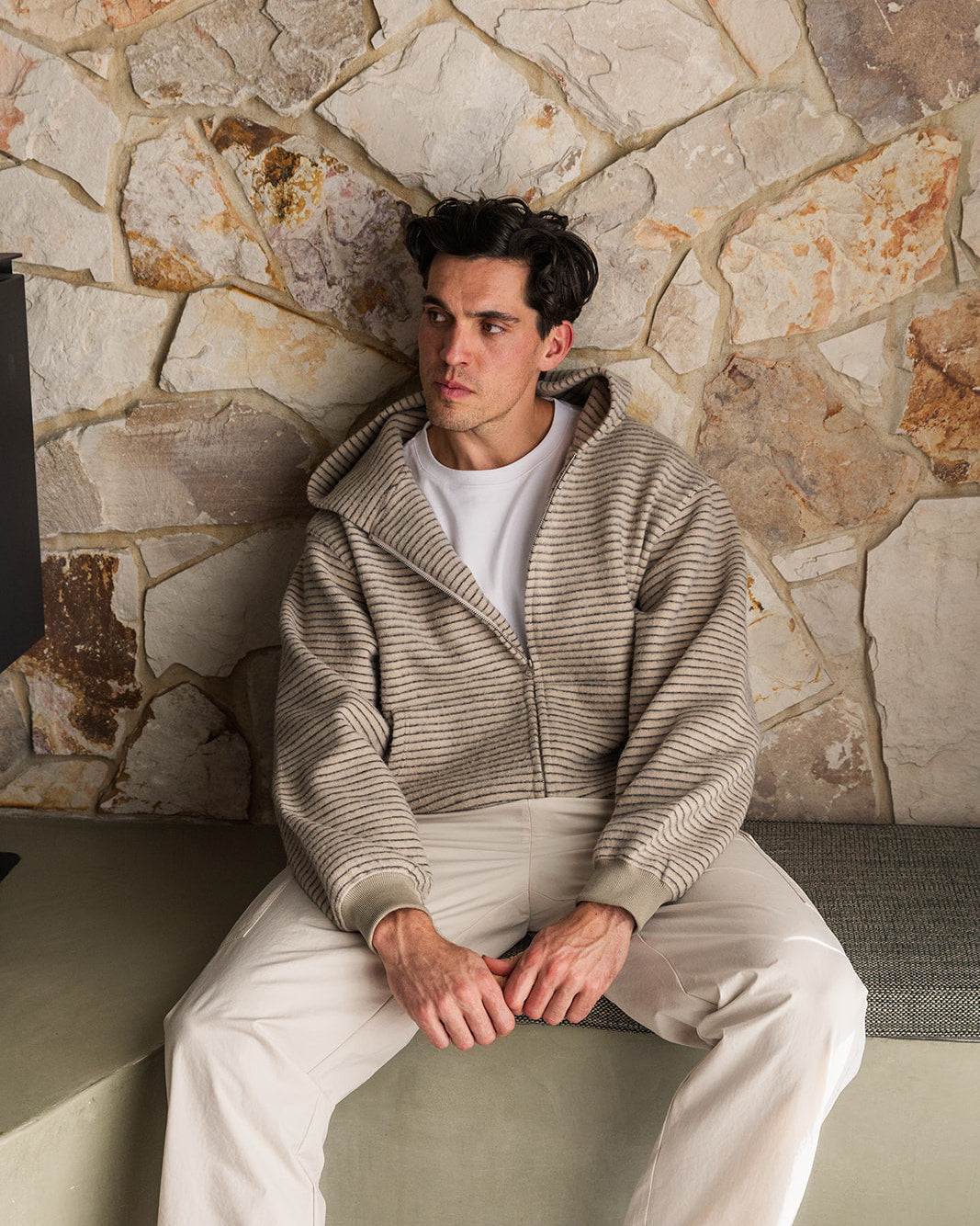 Stripe Zip Hoodie