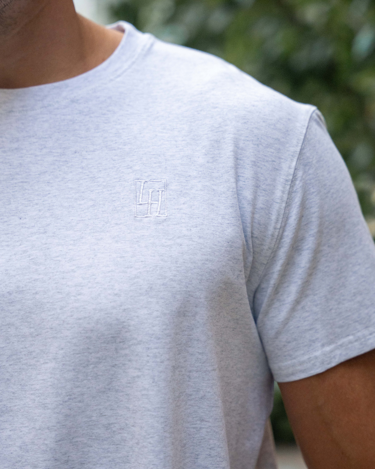 Stain Resistant Slim Fit Tee | Marl Grey