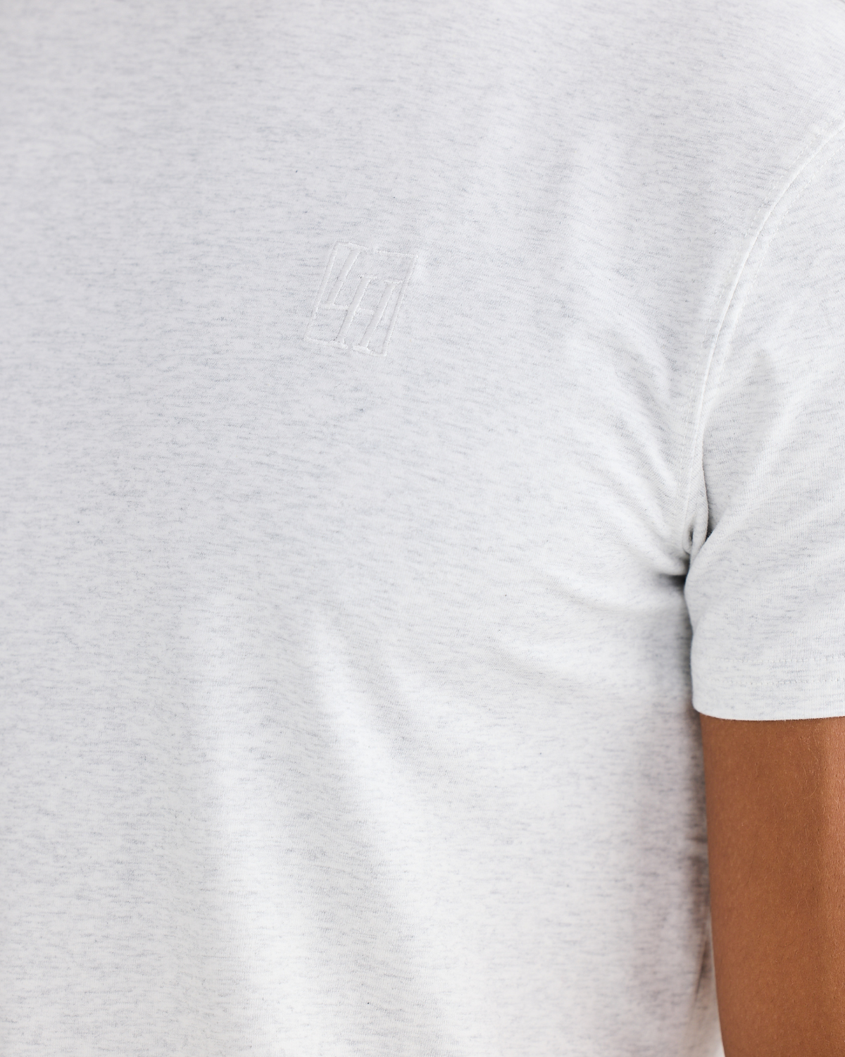 Stain Resistant Slim Fit Tee | Marl Grey