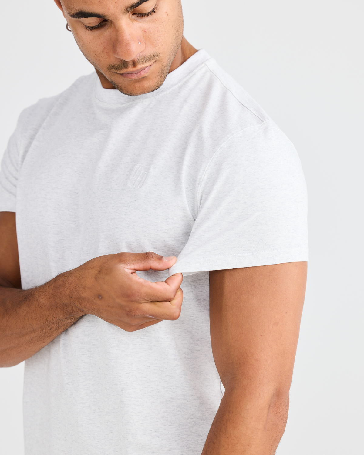 Stain Resistant Slim Fit Tee | Marl Grey