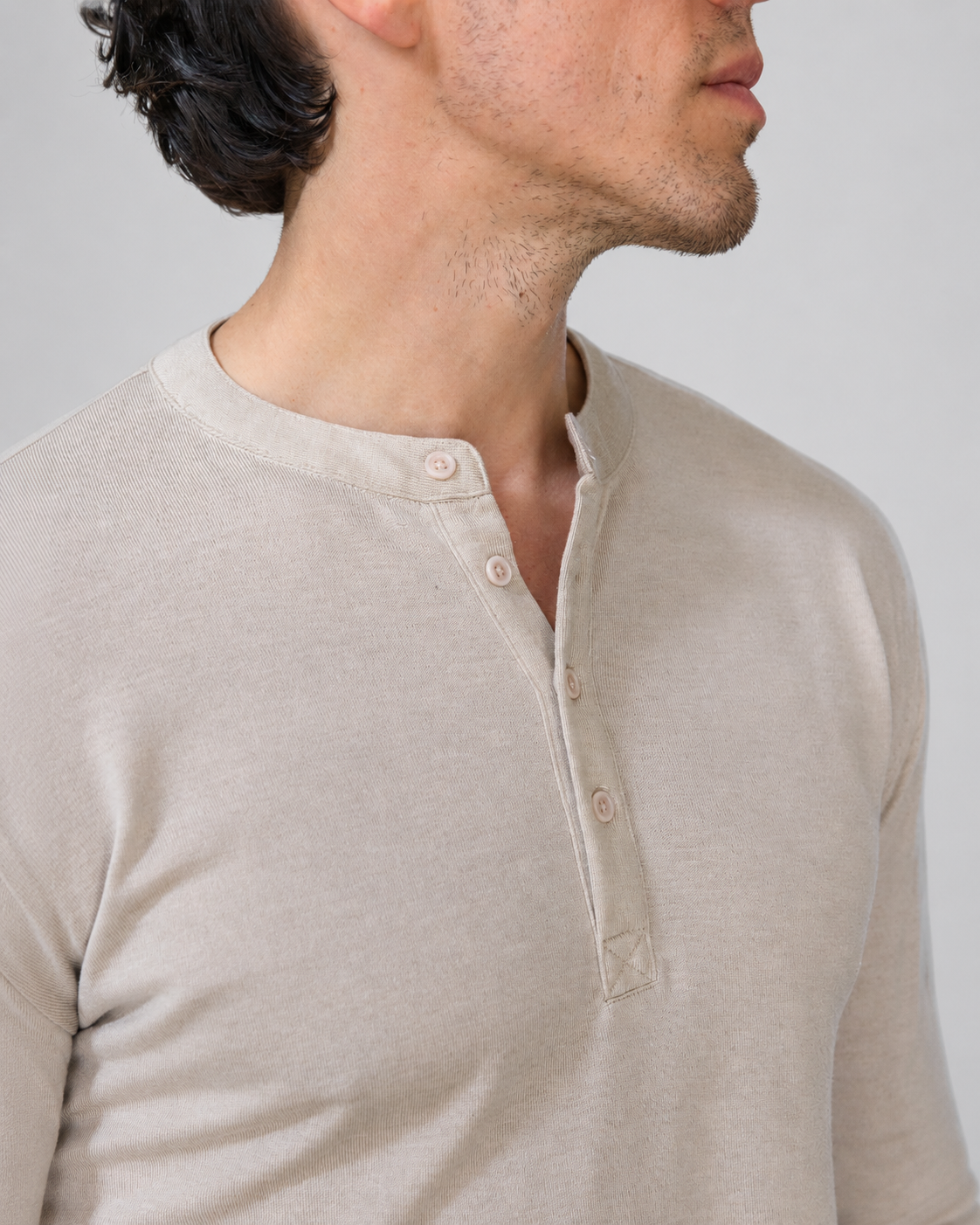 Oat Long Sleeve Henley