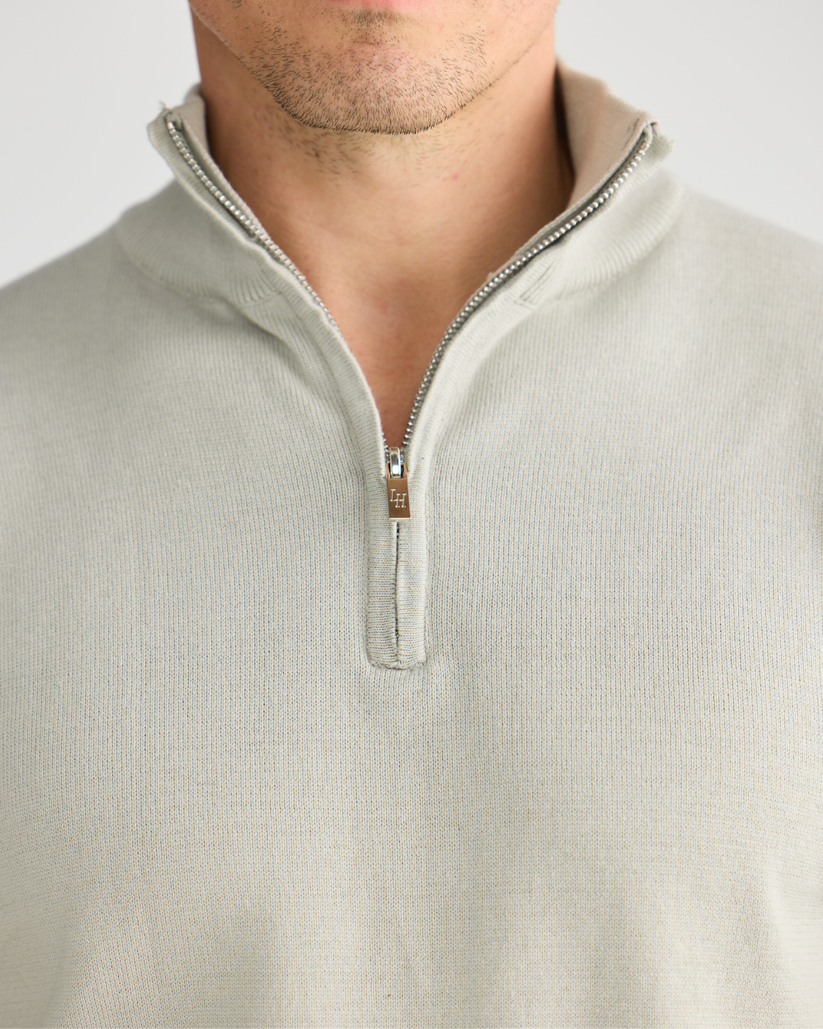 Stone Knit Zip Sweater