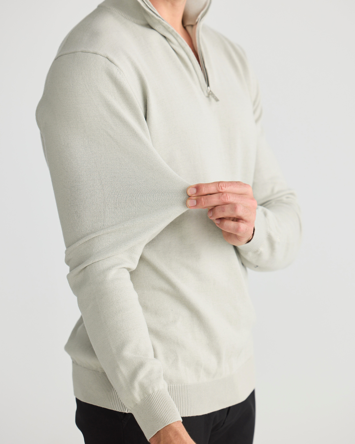 Stone Knit Zip Sweater