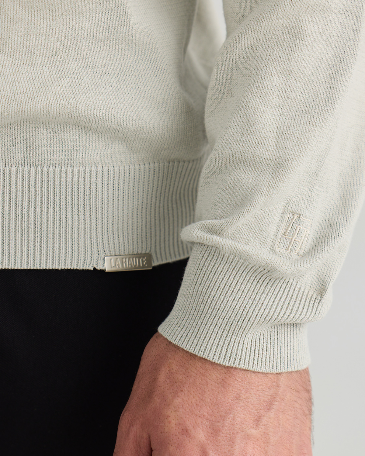 Stone Knit Zip Sweater
