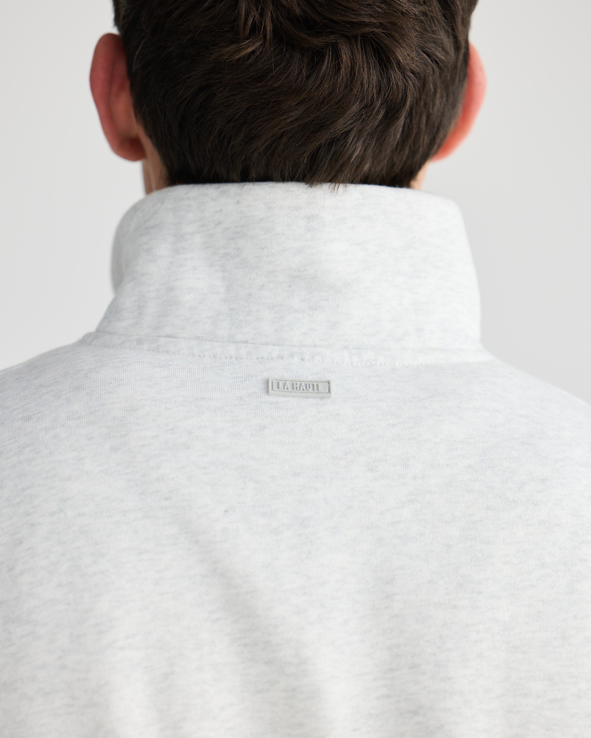 Marl Grey Quarter Zip Jumper