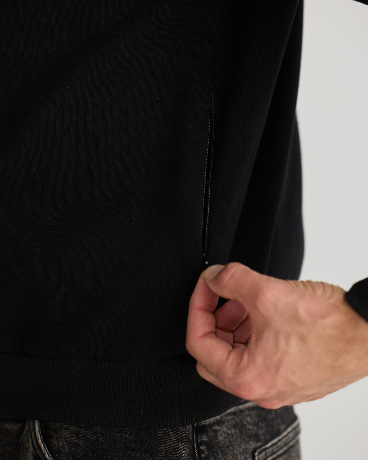 Black Quarter Zip Jumper