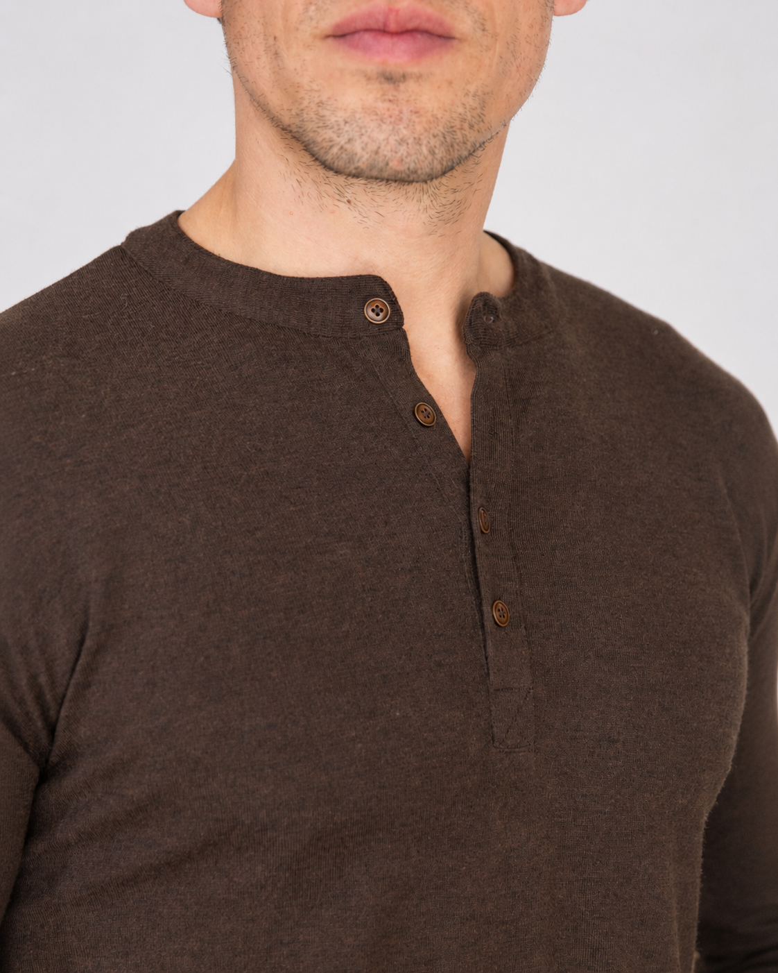 Espresso Long Sleeve Henley