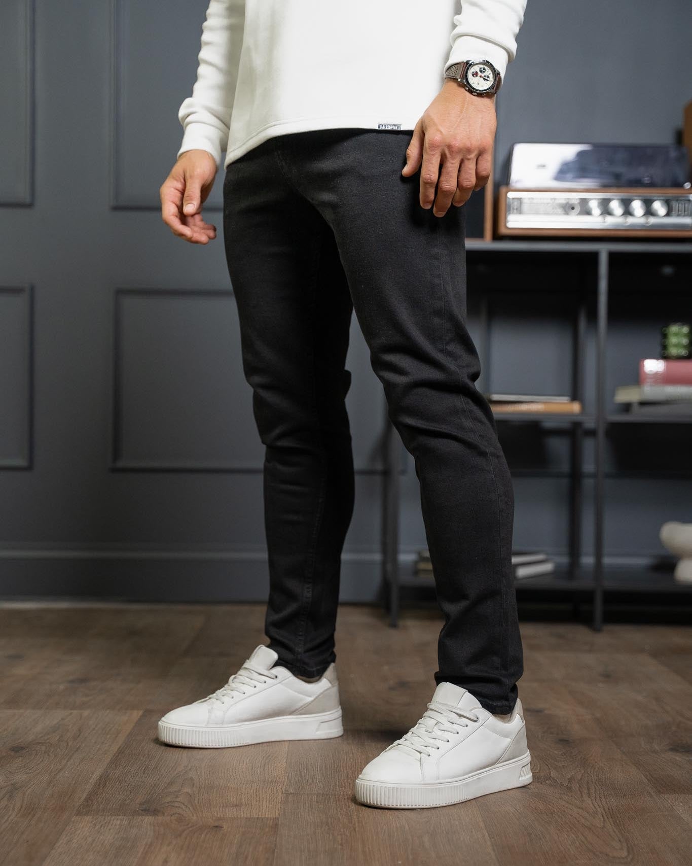 Vintage Black Slim Fit Jeans