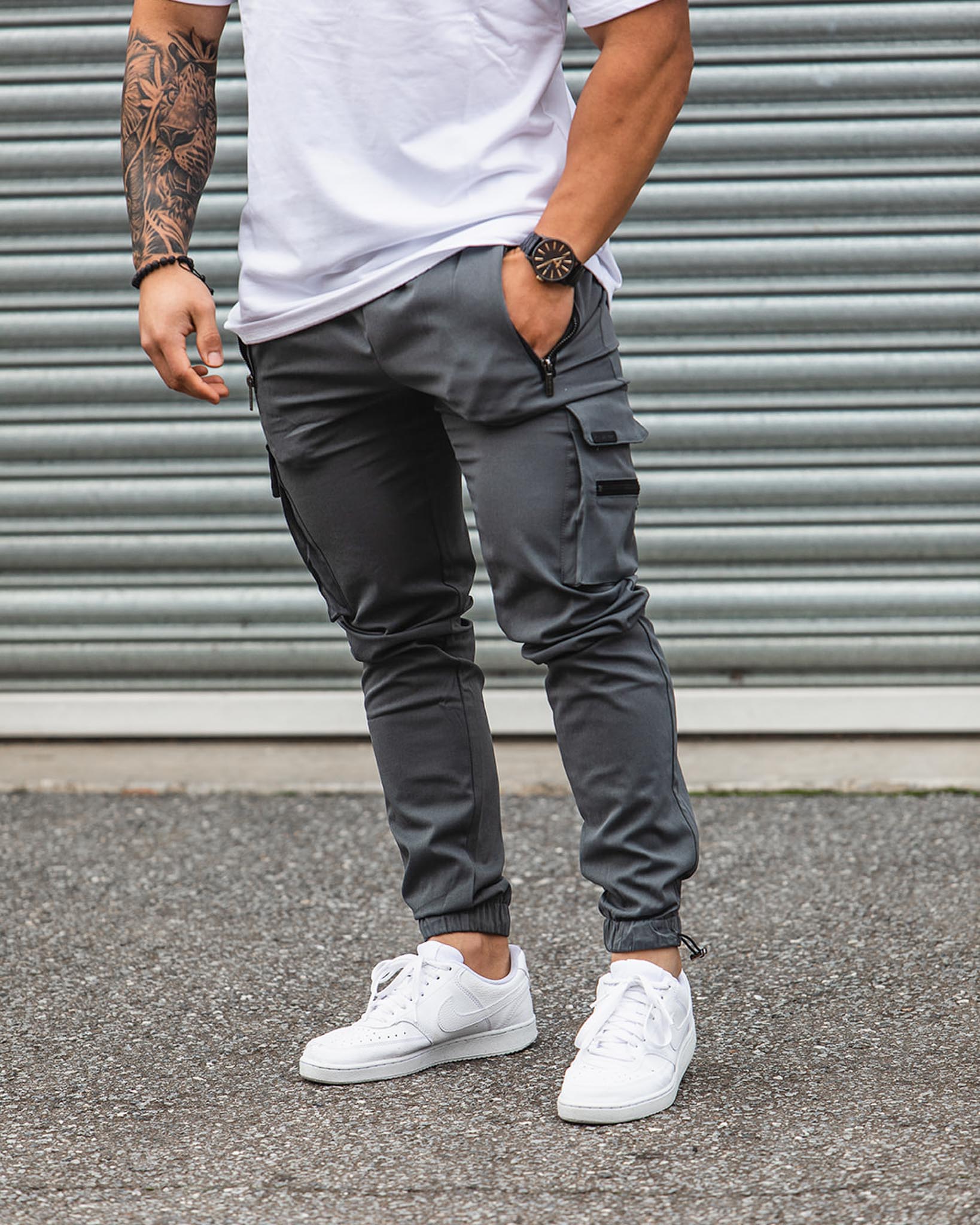 Charcoal Cargo Pants V2