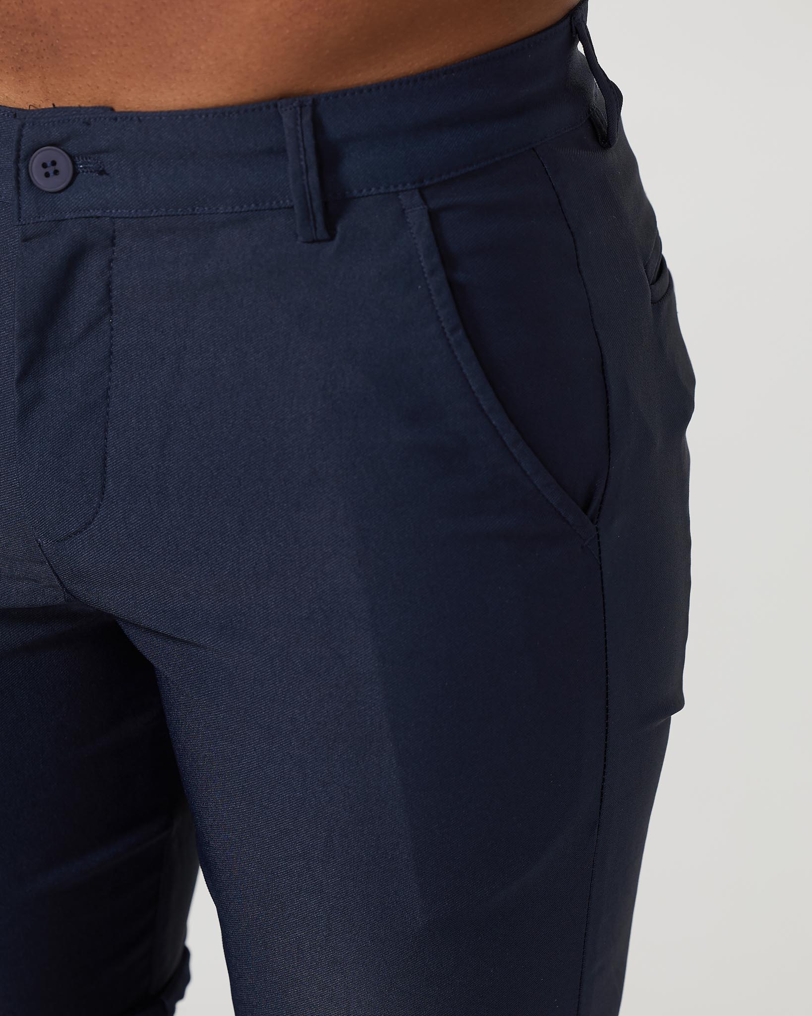 Navy Stretch Chino Shorts