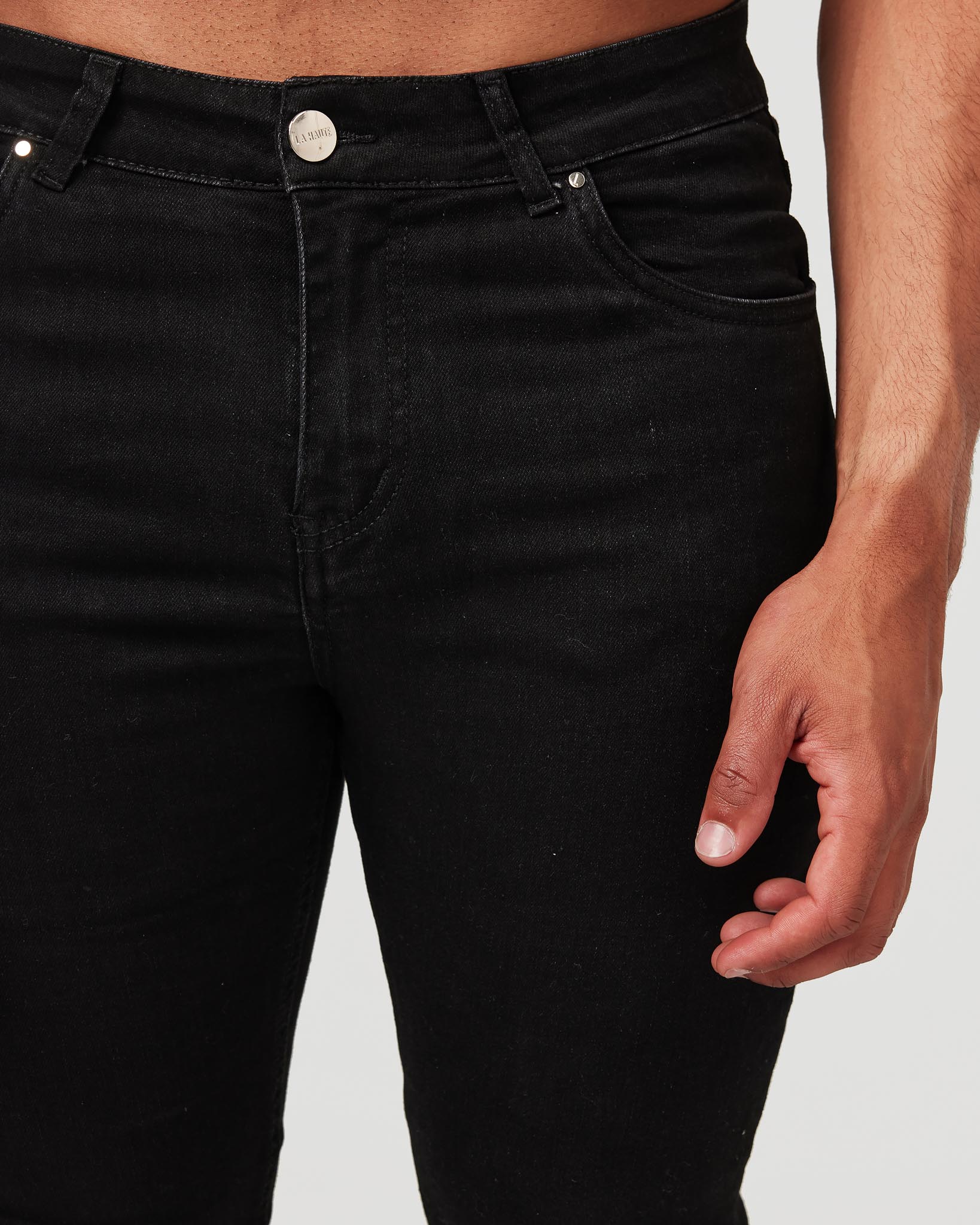 Black Destroyed Knee Skinny Fit Jeans