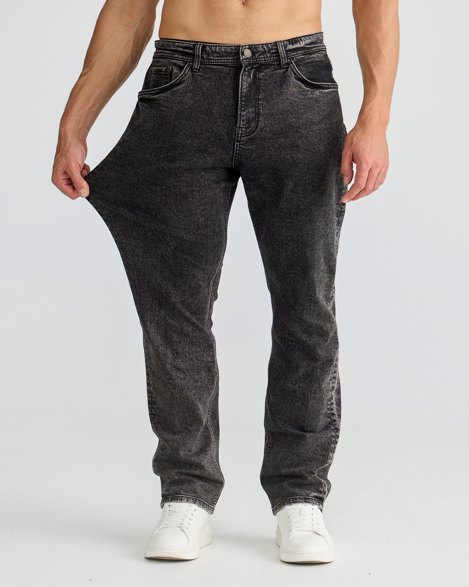 Washed Grey Relax Fit Jeans