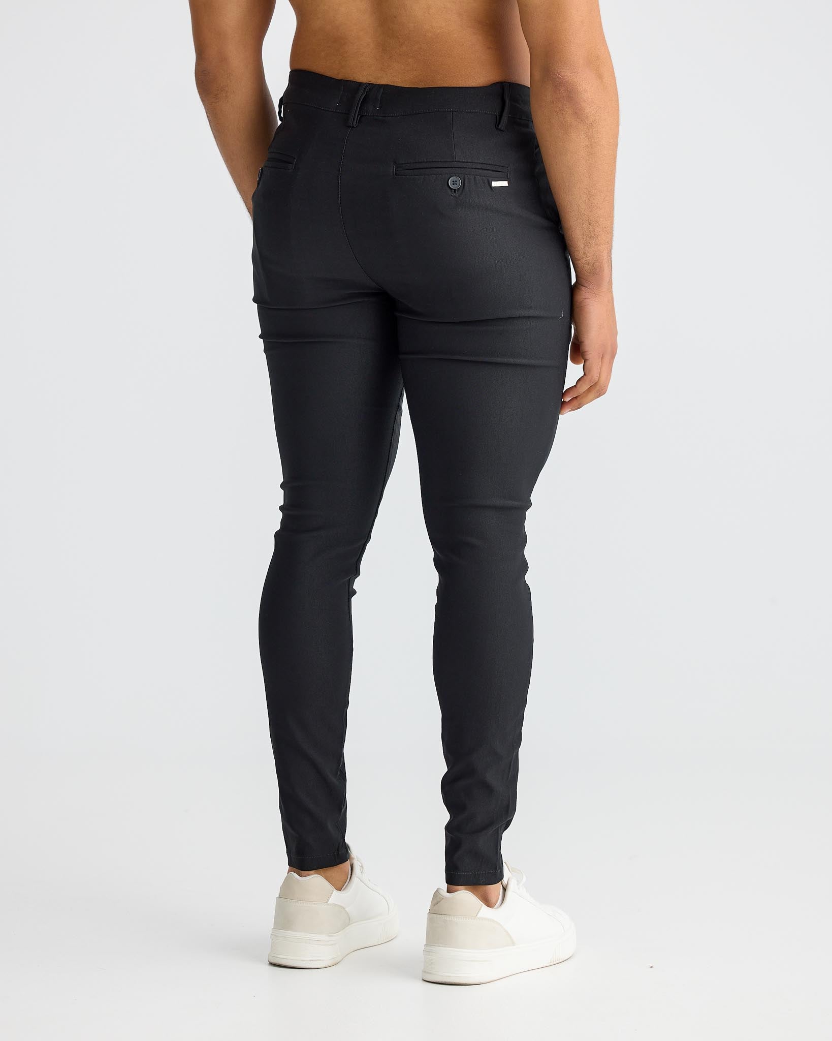Black Stretch Chino Pants