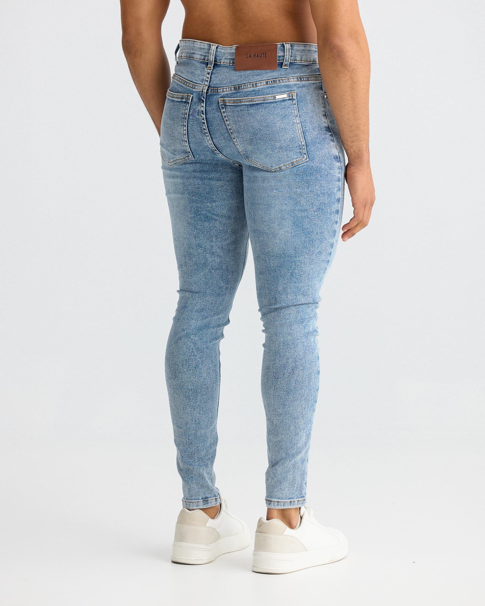 Washed Blue Skinny Fit Jeans
