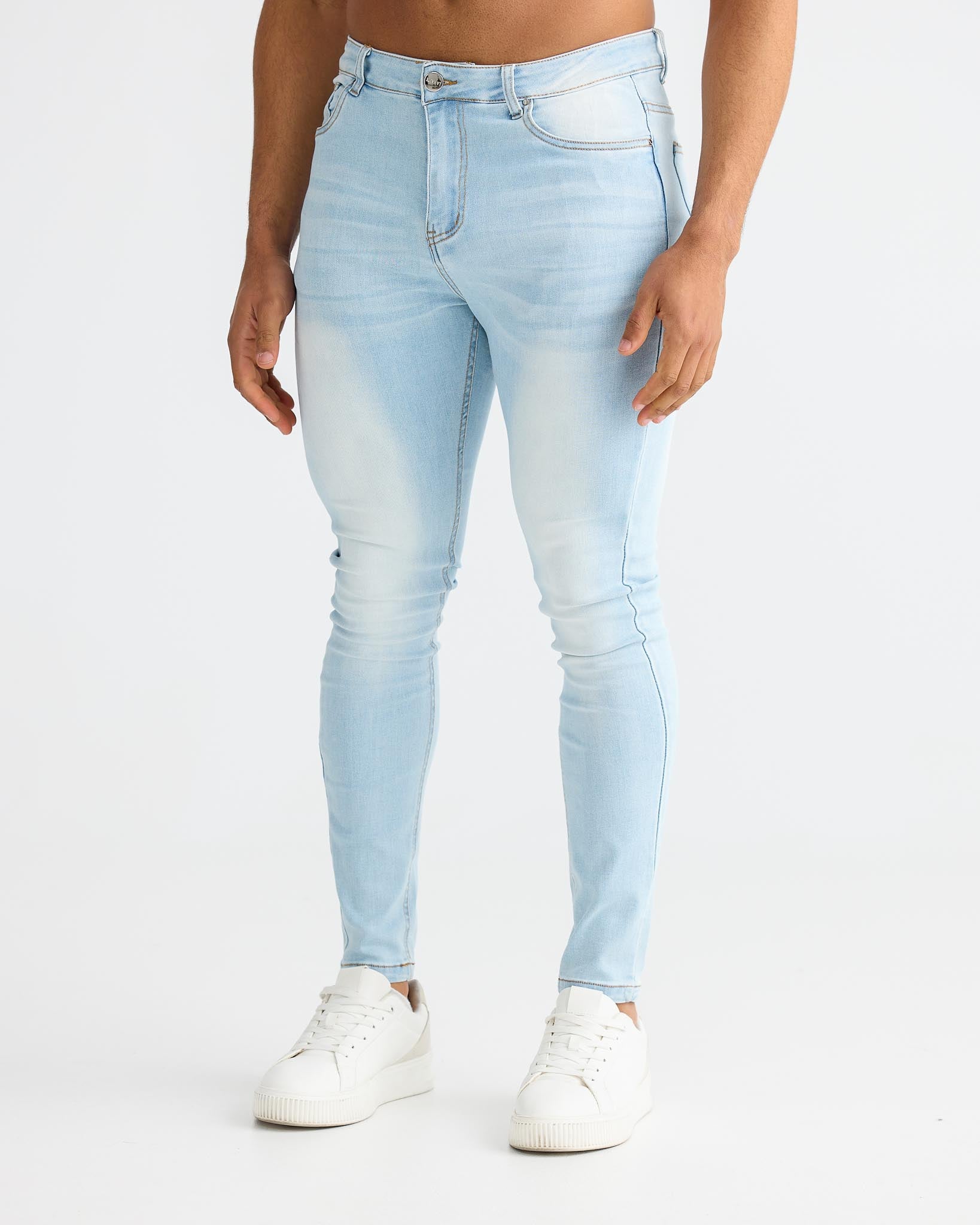 Light Blue Men's Jeans Men's Skinny Jeans La Haute