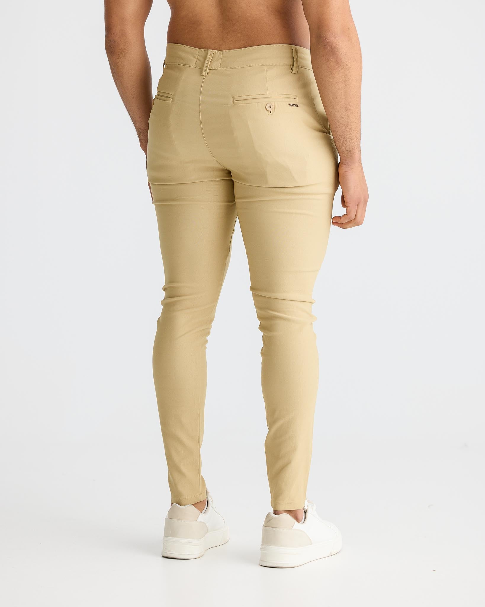 Beige Skinny Fit Chino