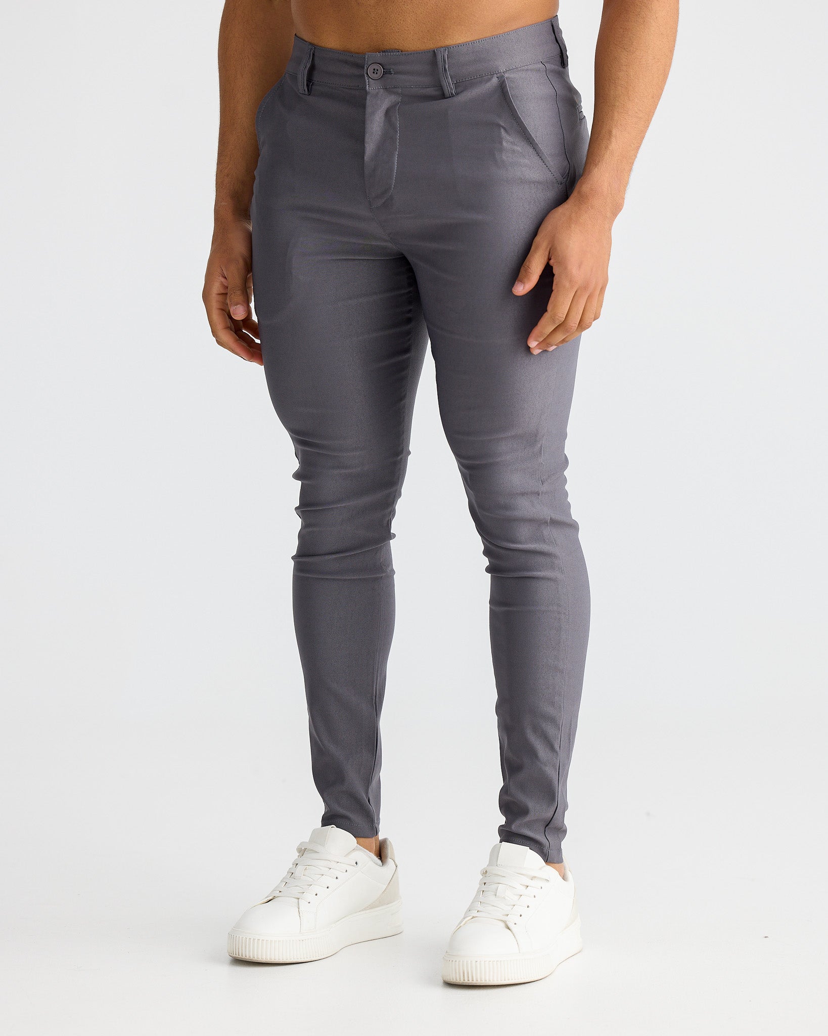 Grey Skinny Fit Chino