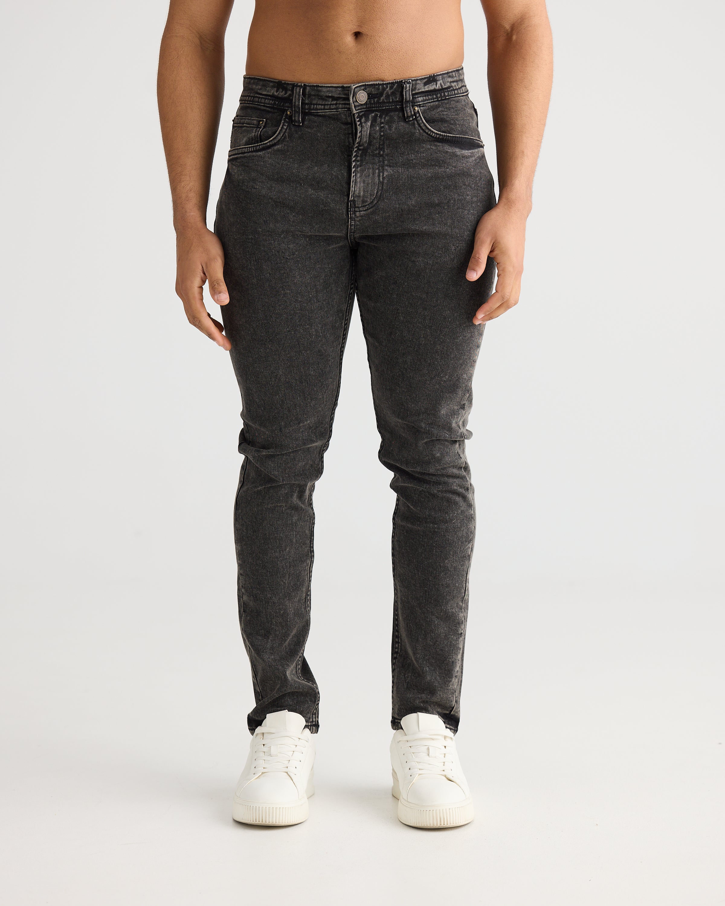 Washed Grey Slim Fit Jeans
