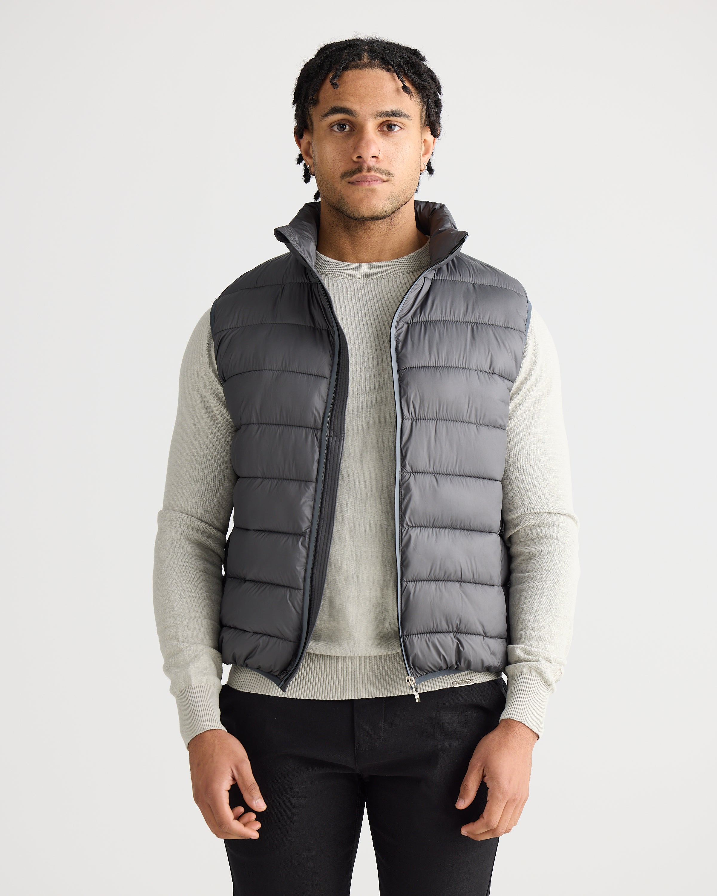 Grey Puffer Vest