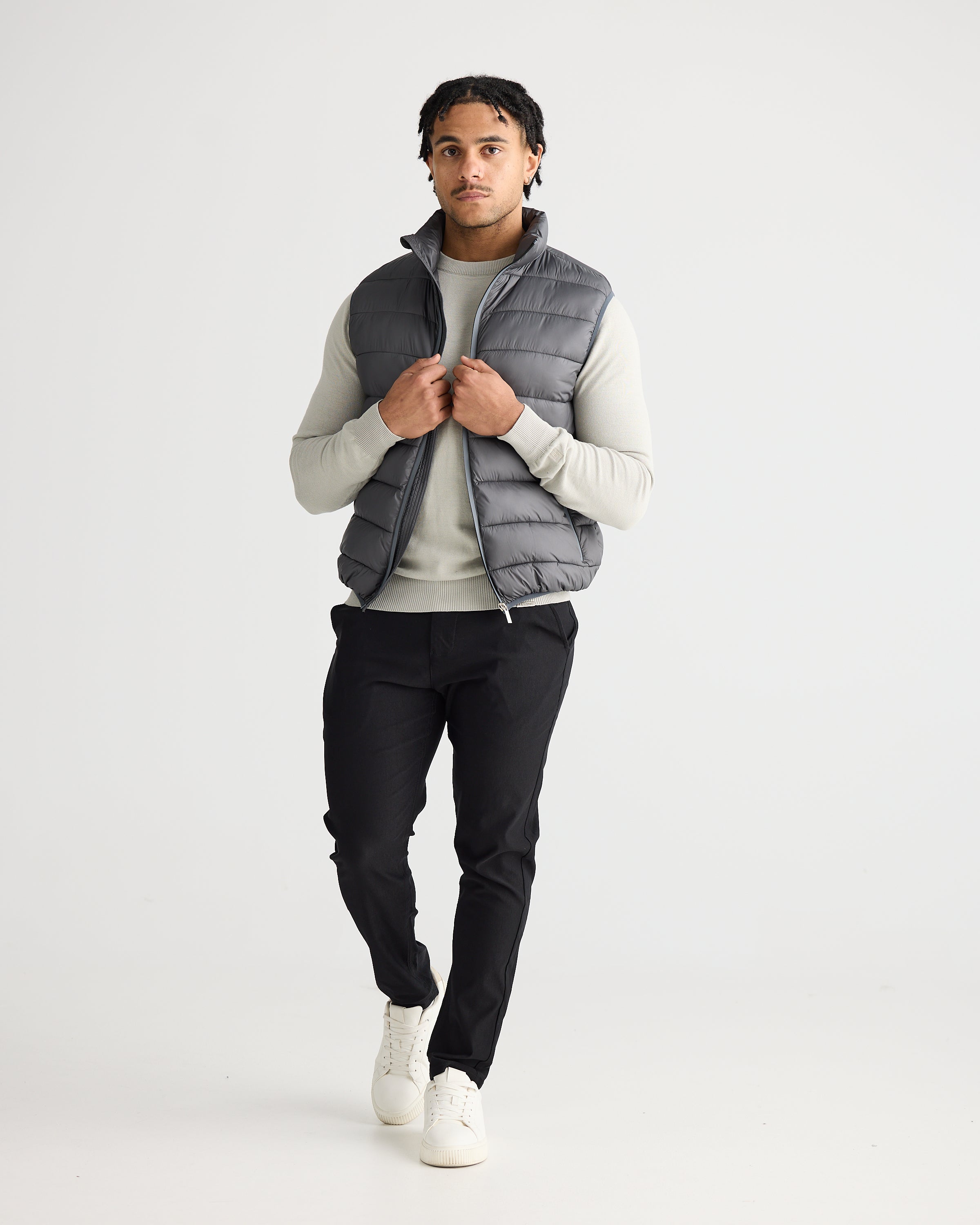 Grey Puffer Vest