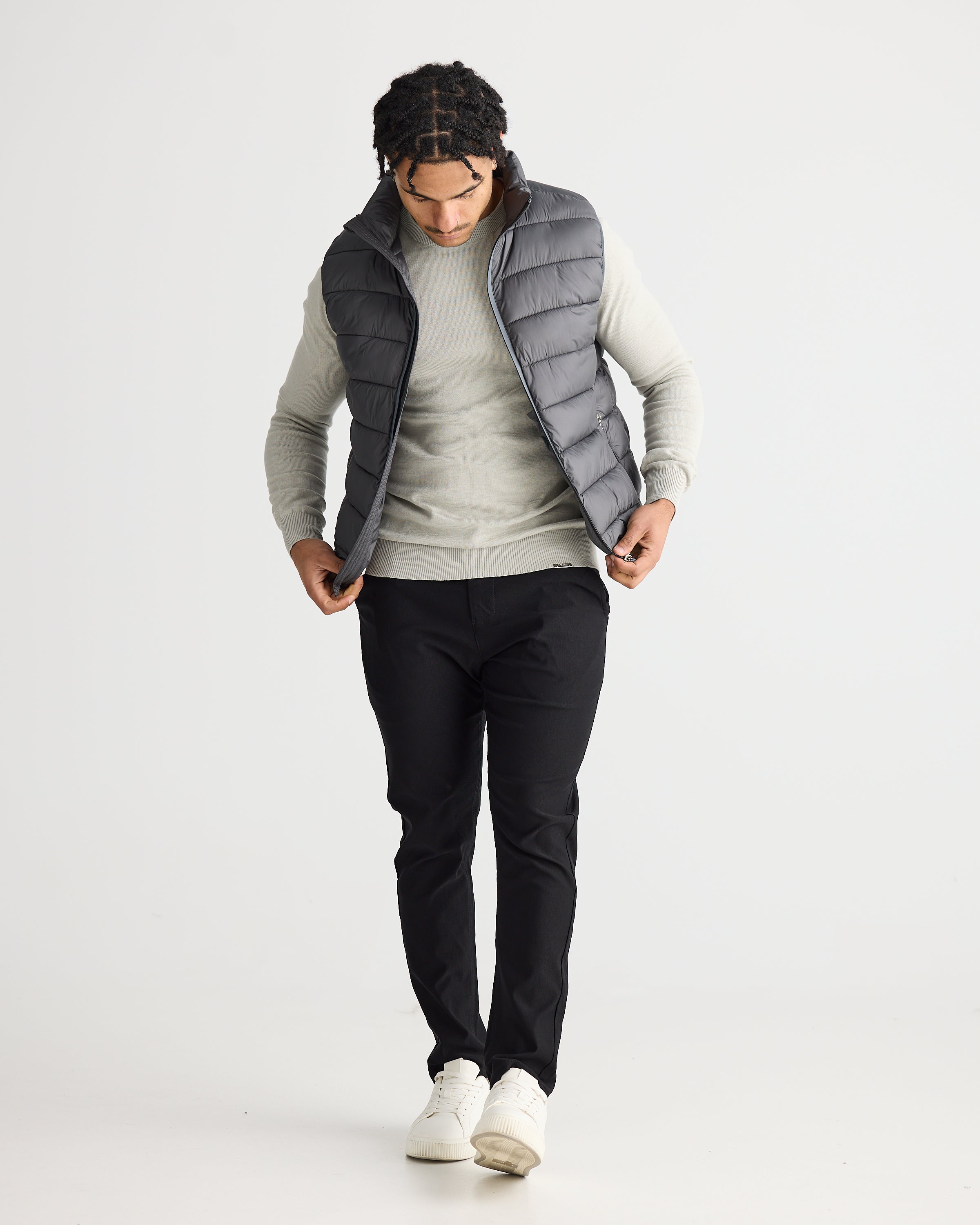 Grey Puffer Vest