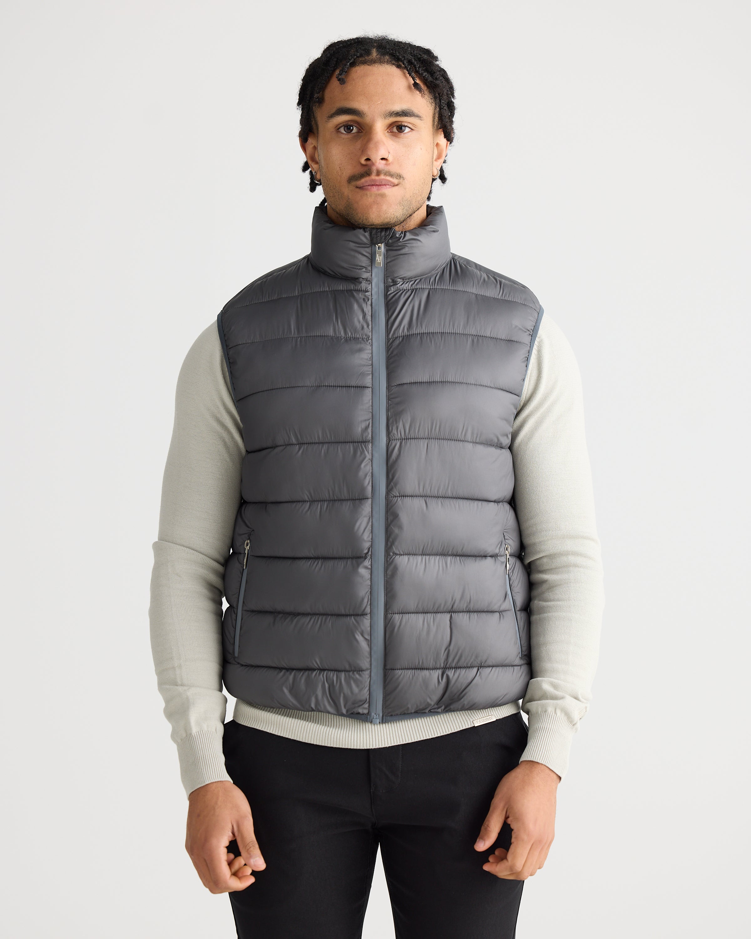 Grey Puffer Vest