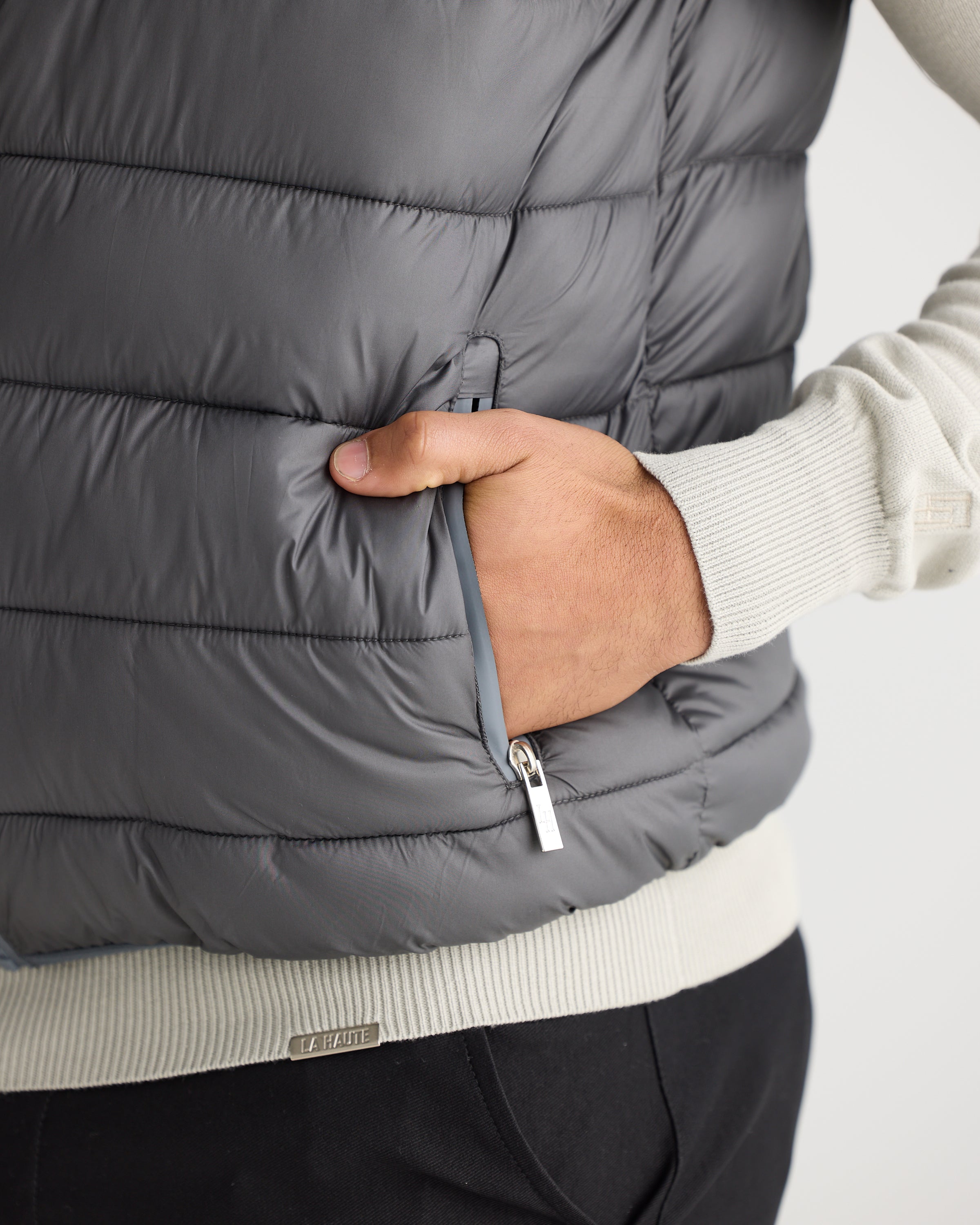 Grey Puffer Vest