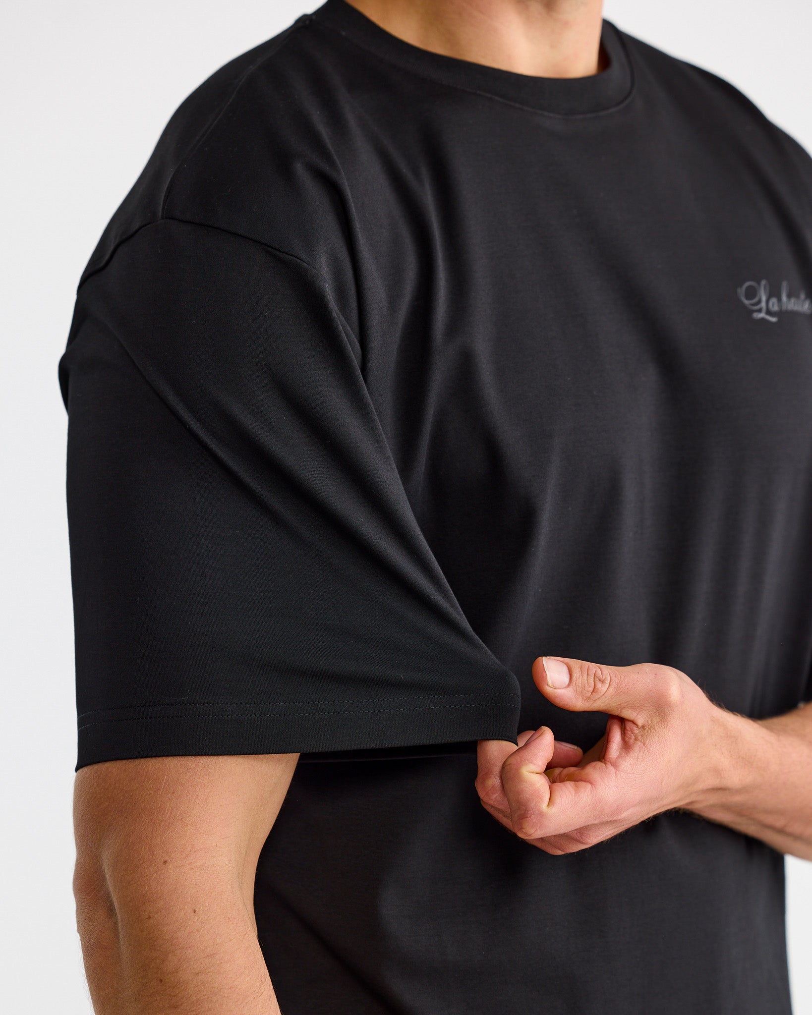 Black Cursive Box T-Shirt