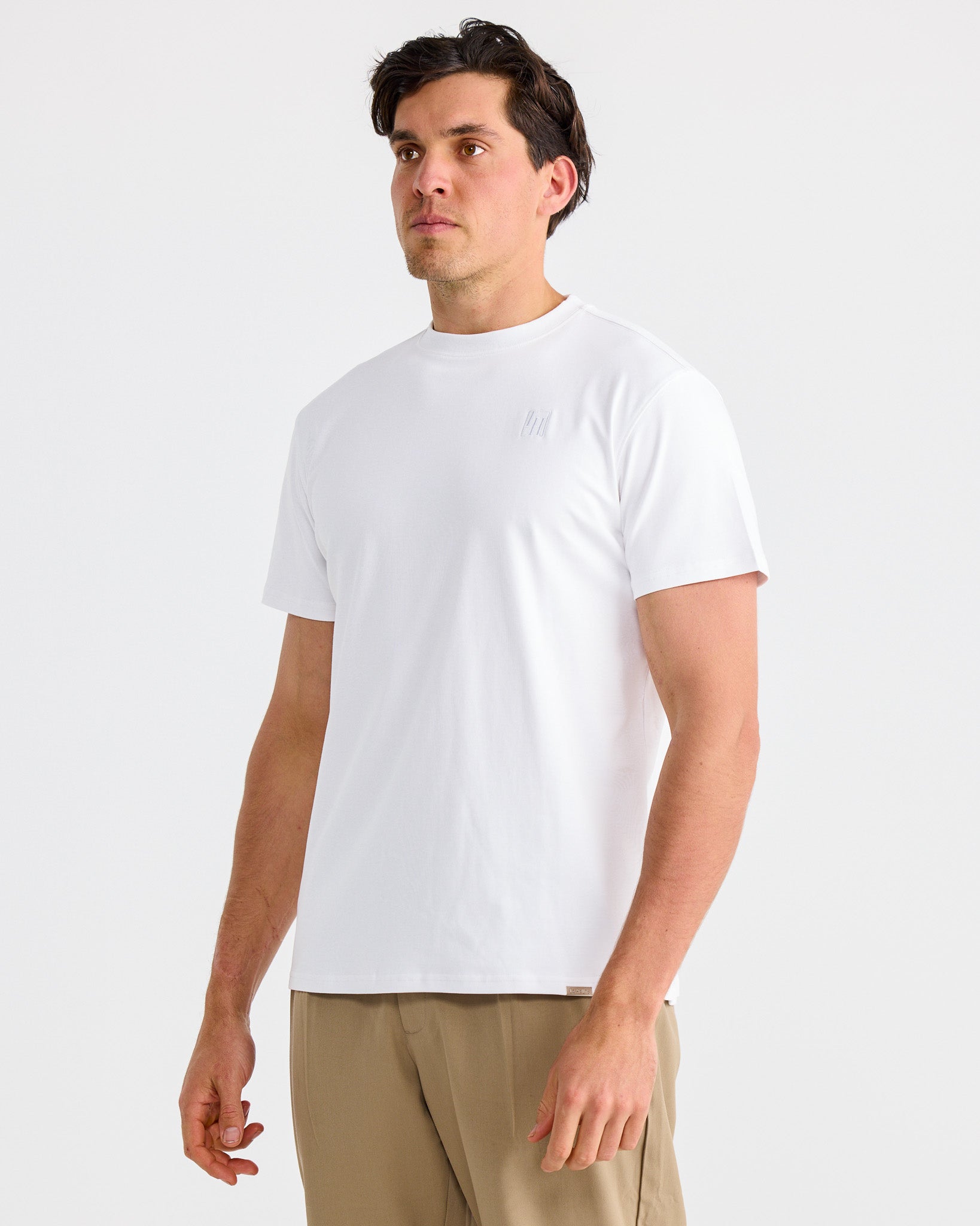 White Cursive Box T-Shirt