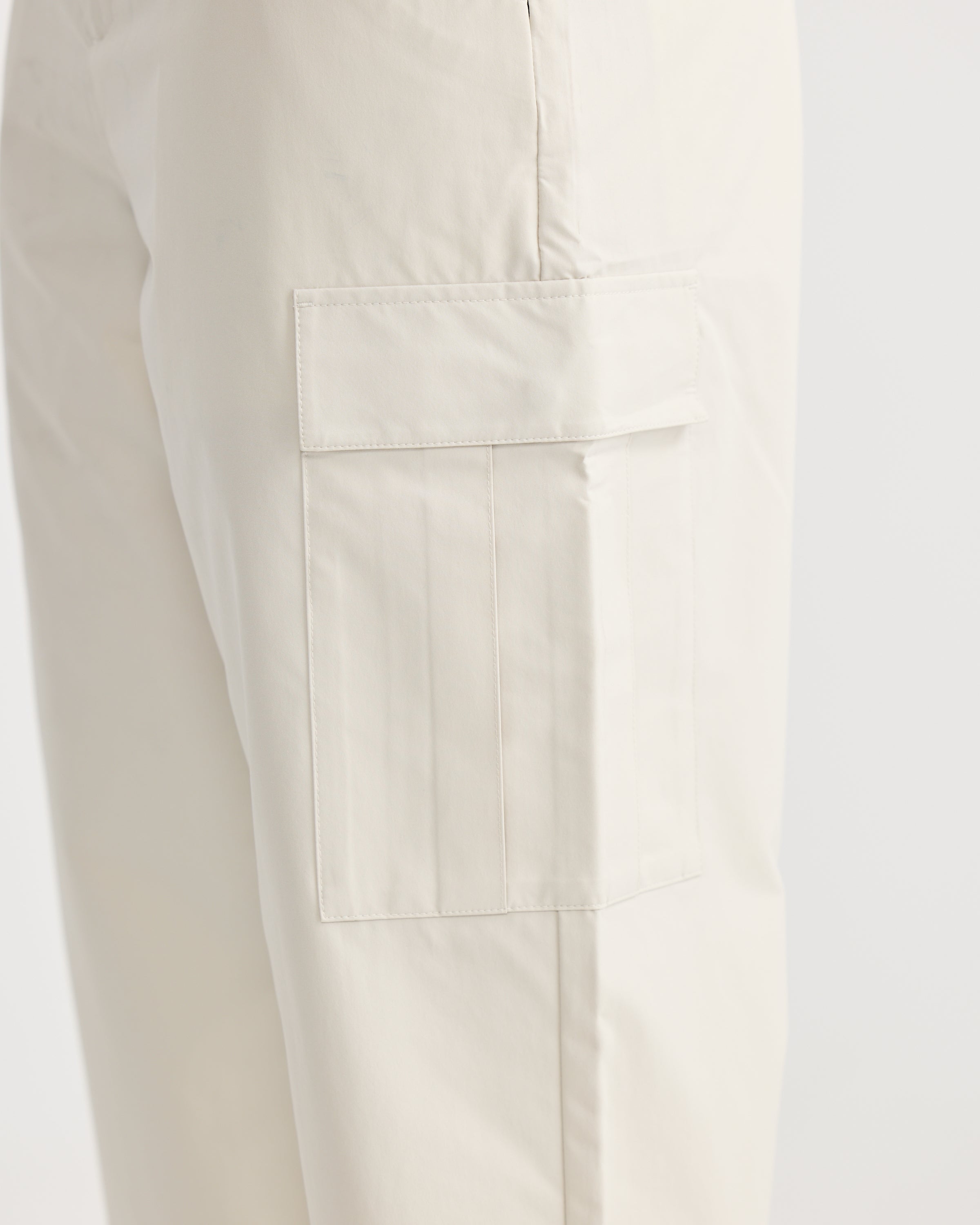 Cream Baggy Cargo Pant