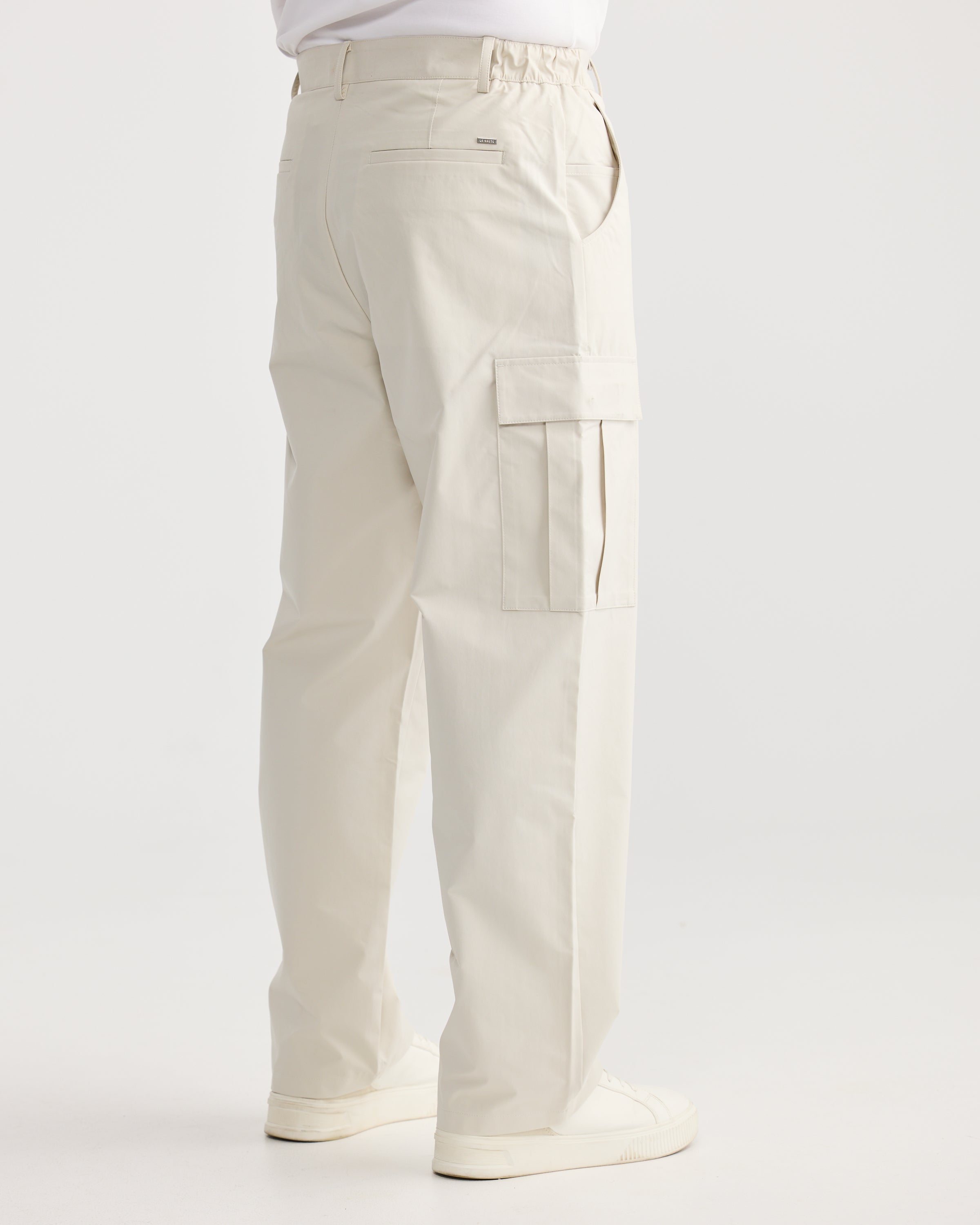 Cream Baggy Cargo Pant
