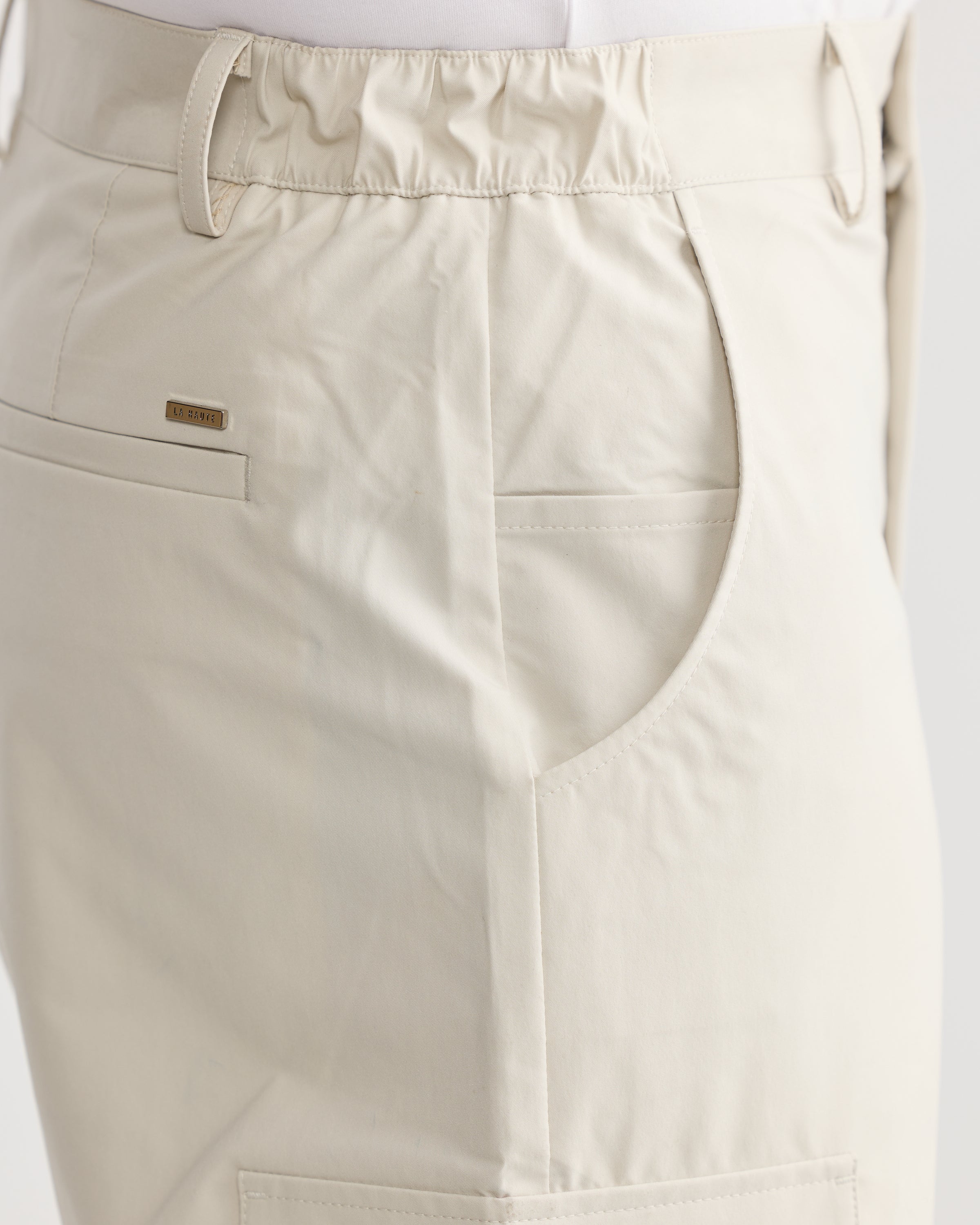 Cream Baggy Cargo Pant