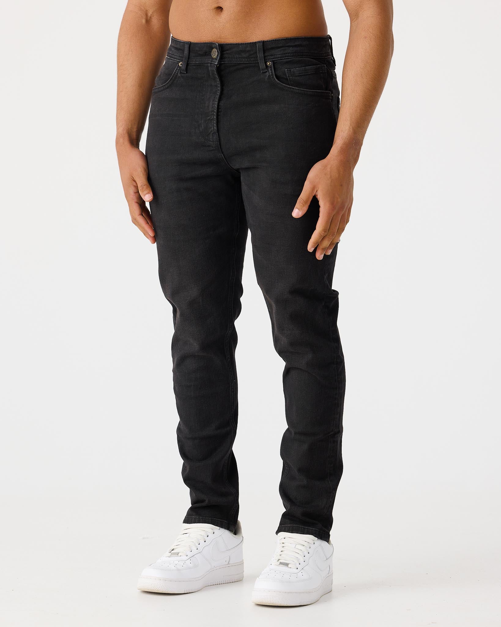 Black Slim Fit Jeans Men's Jeans La Haute - Main Image