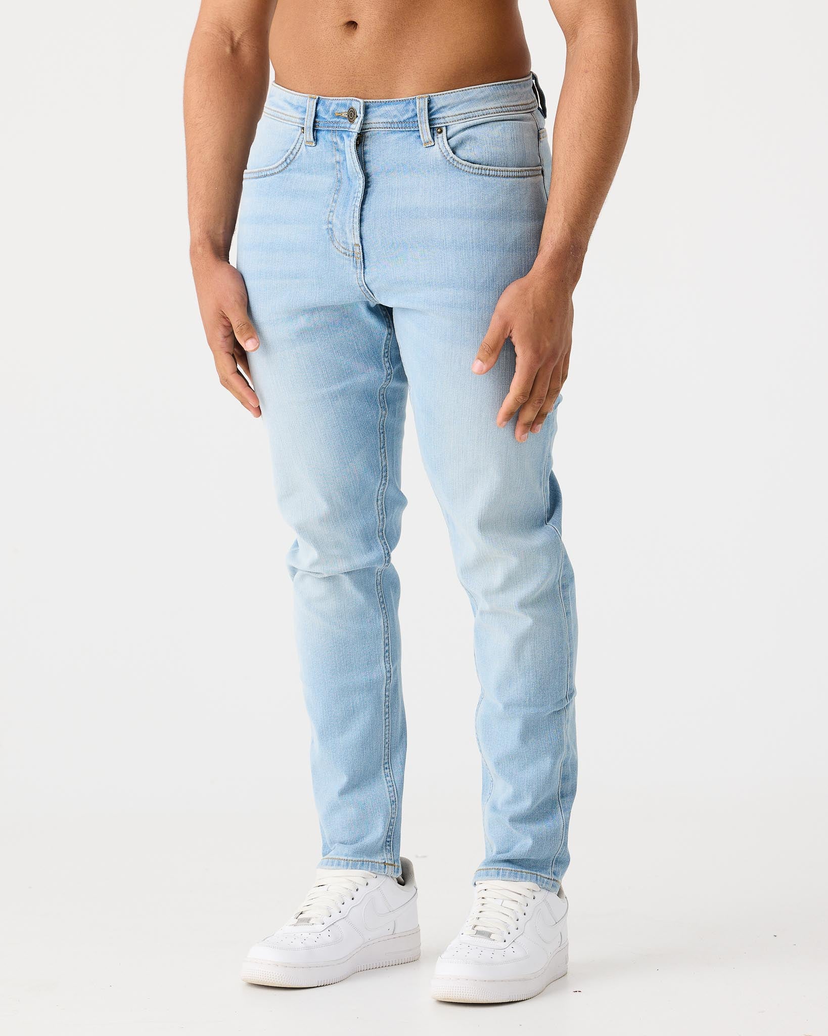 Light Blue Slim Fit Jeans Men's Jeans La Haute