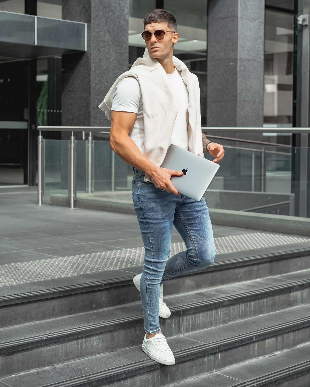 Washed Blue Skinny Fit Jeans