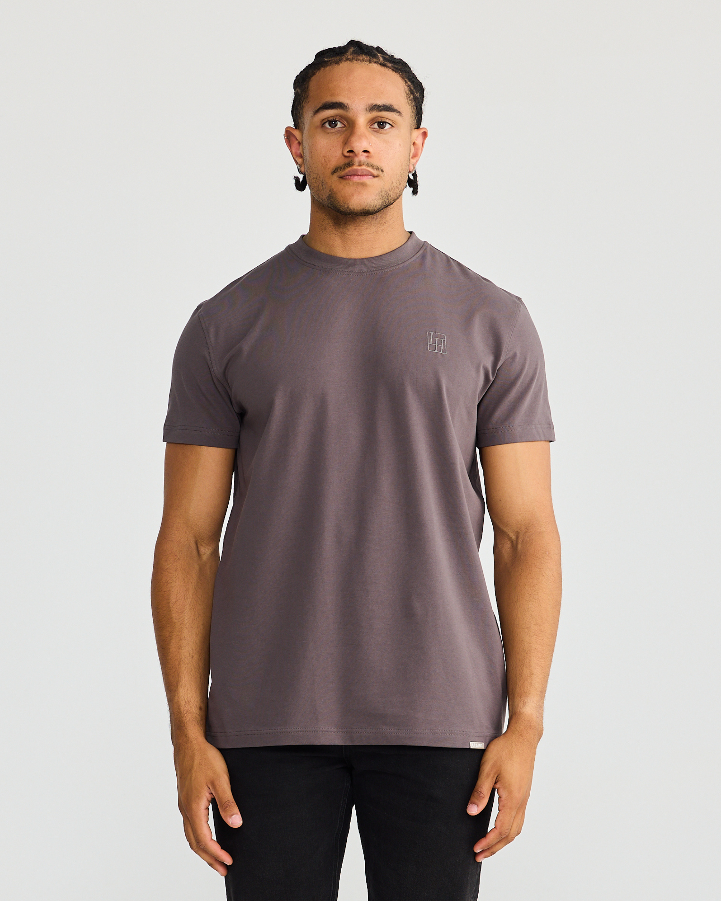 Stain Resistant Slim Fit Tee | Charcoal