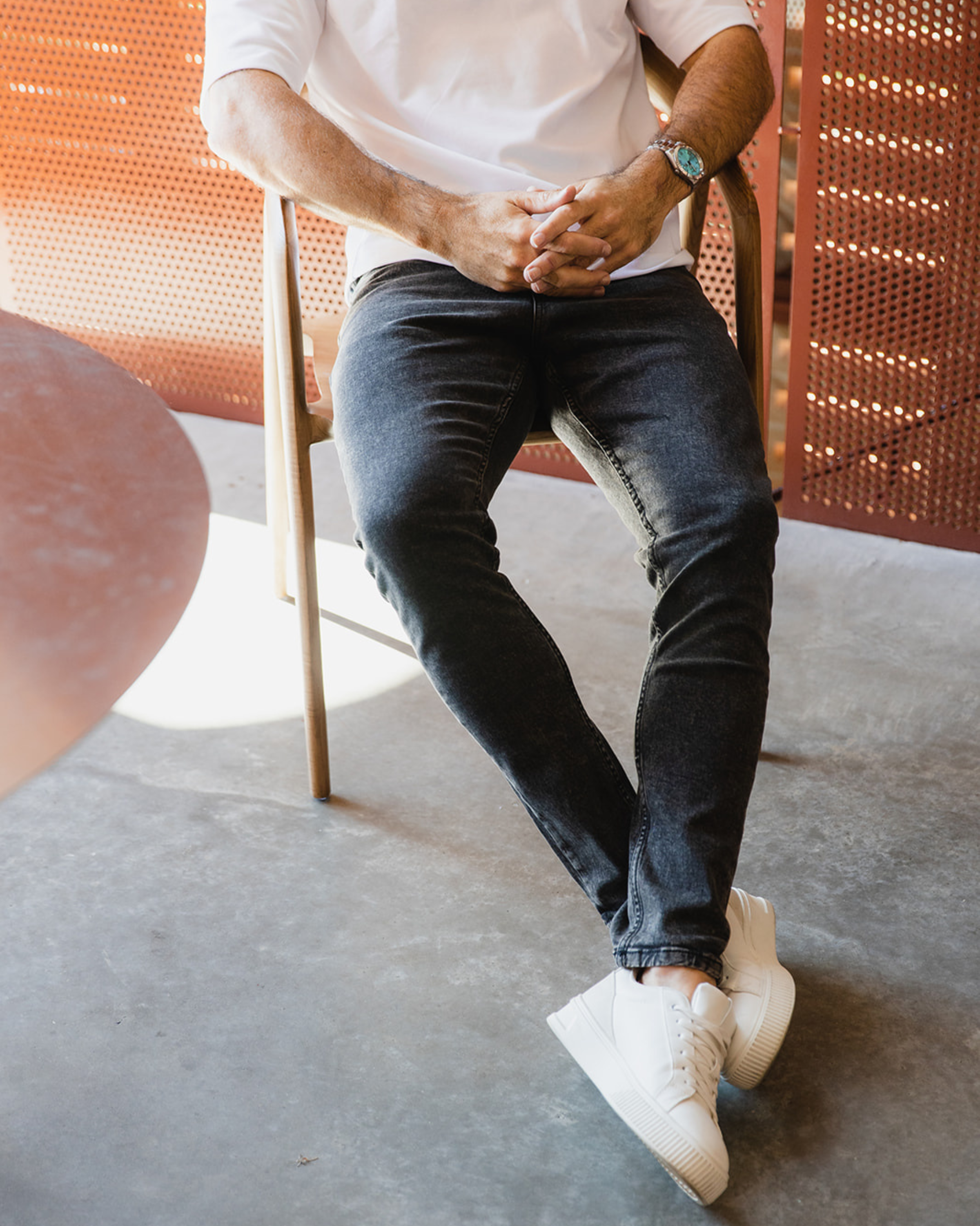 Washed Grey Slim Fit Jeans