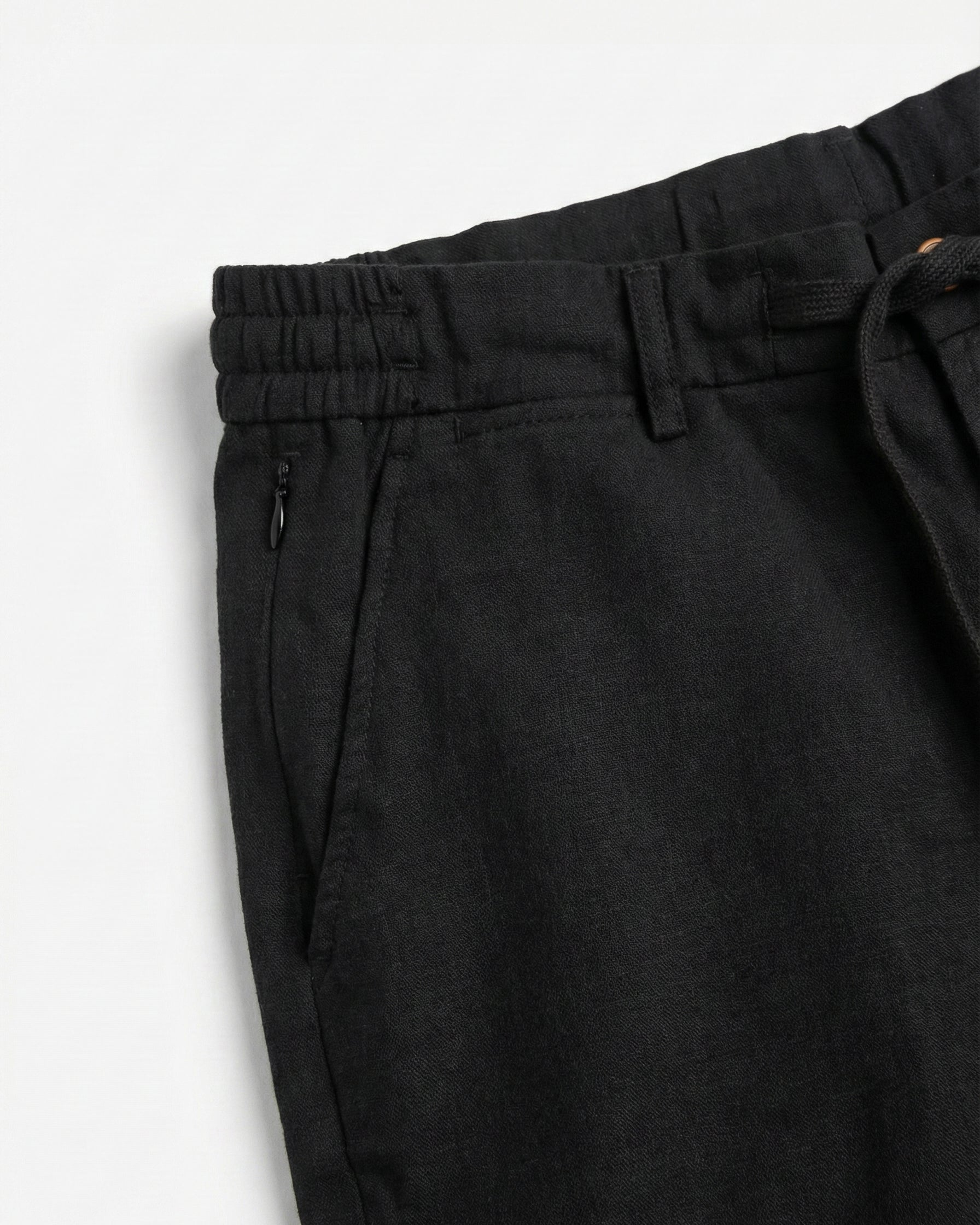 Black Linen Shorts