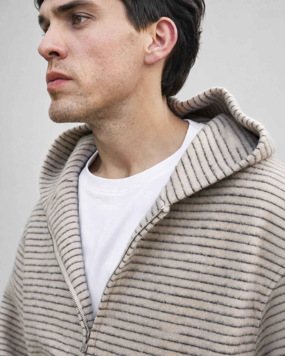 Stripe Zip Hoodie
