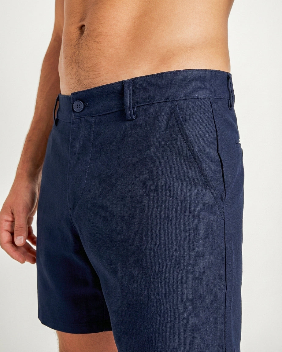 Navy Slim Fit - Stretch Chino Shorts