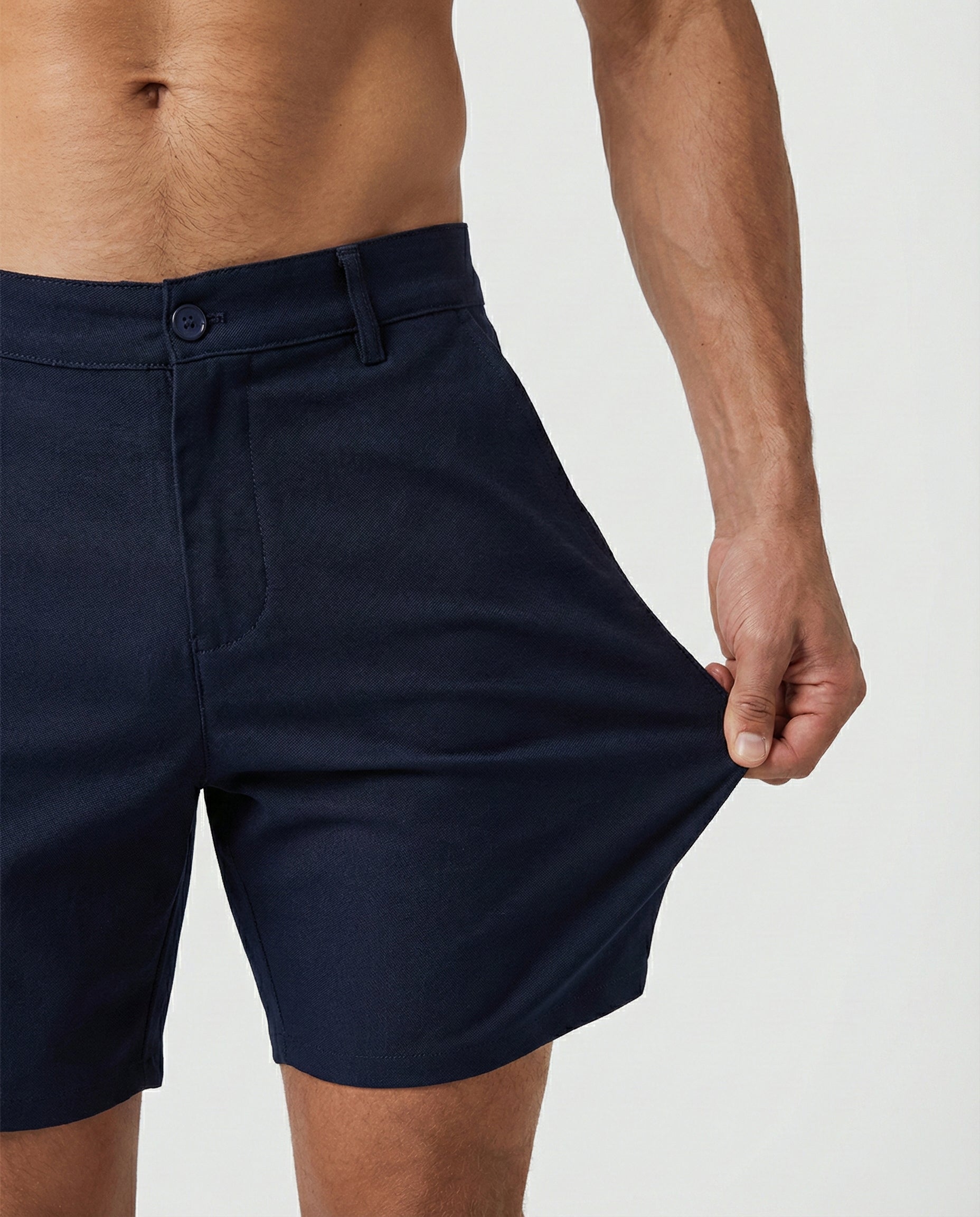 Navy Slim Fit - Stretch Chino Shorts