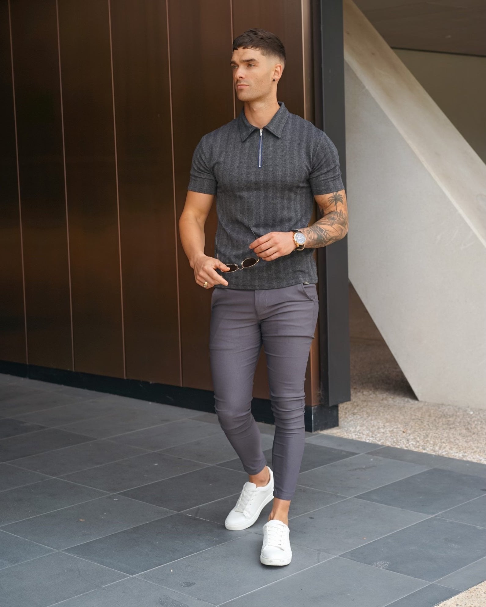 Grey Skinny Fit Chino