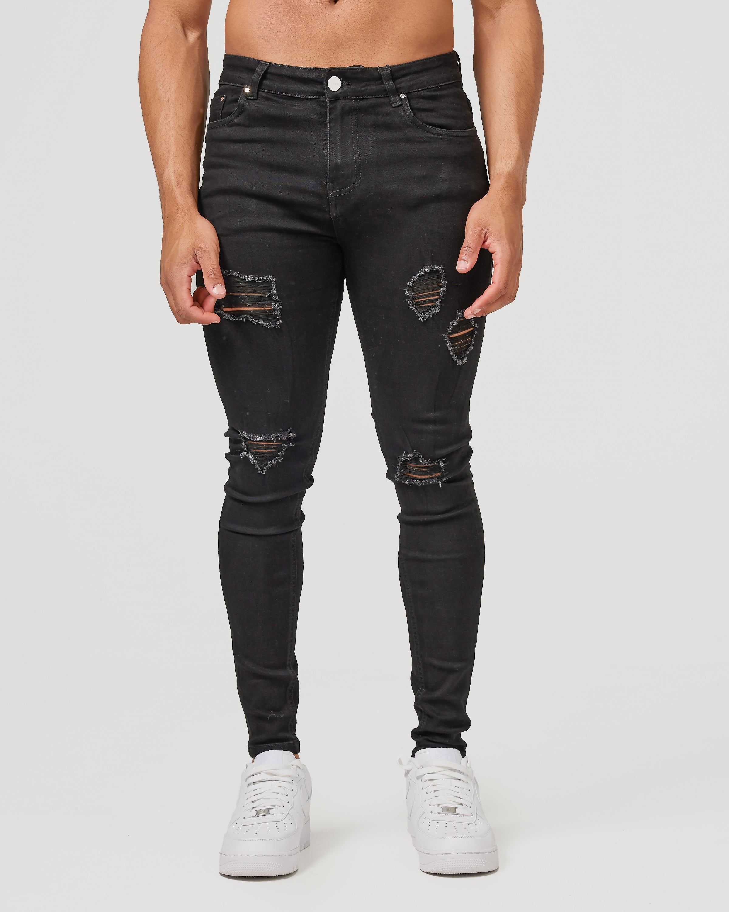 Black Ripped Skinny Fit Jeans