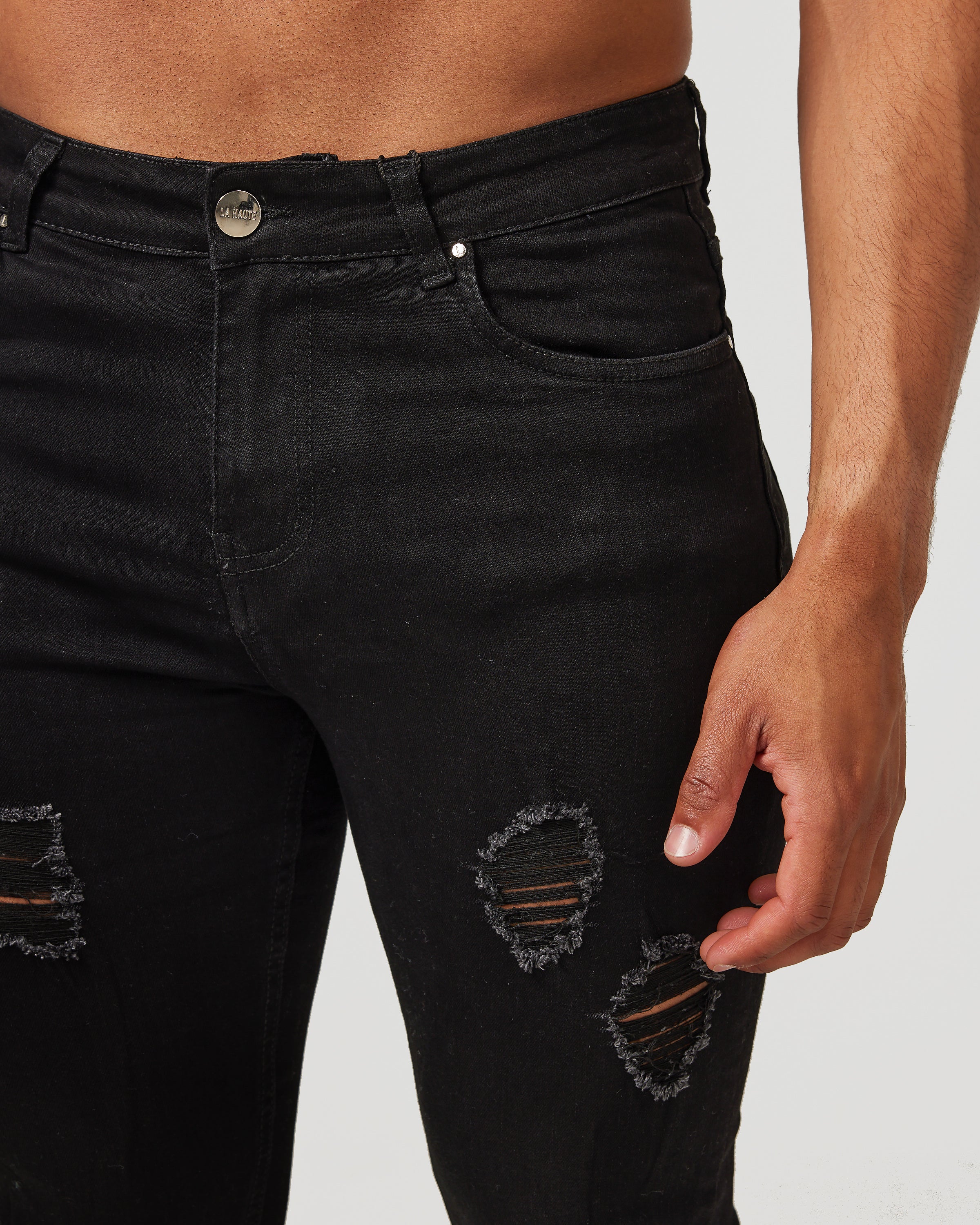 Black Ripped Skinny Fit Jeans