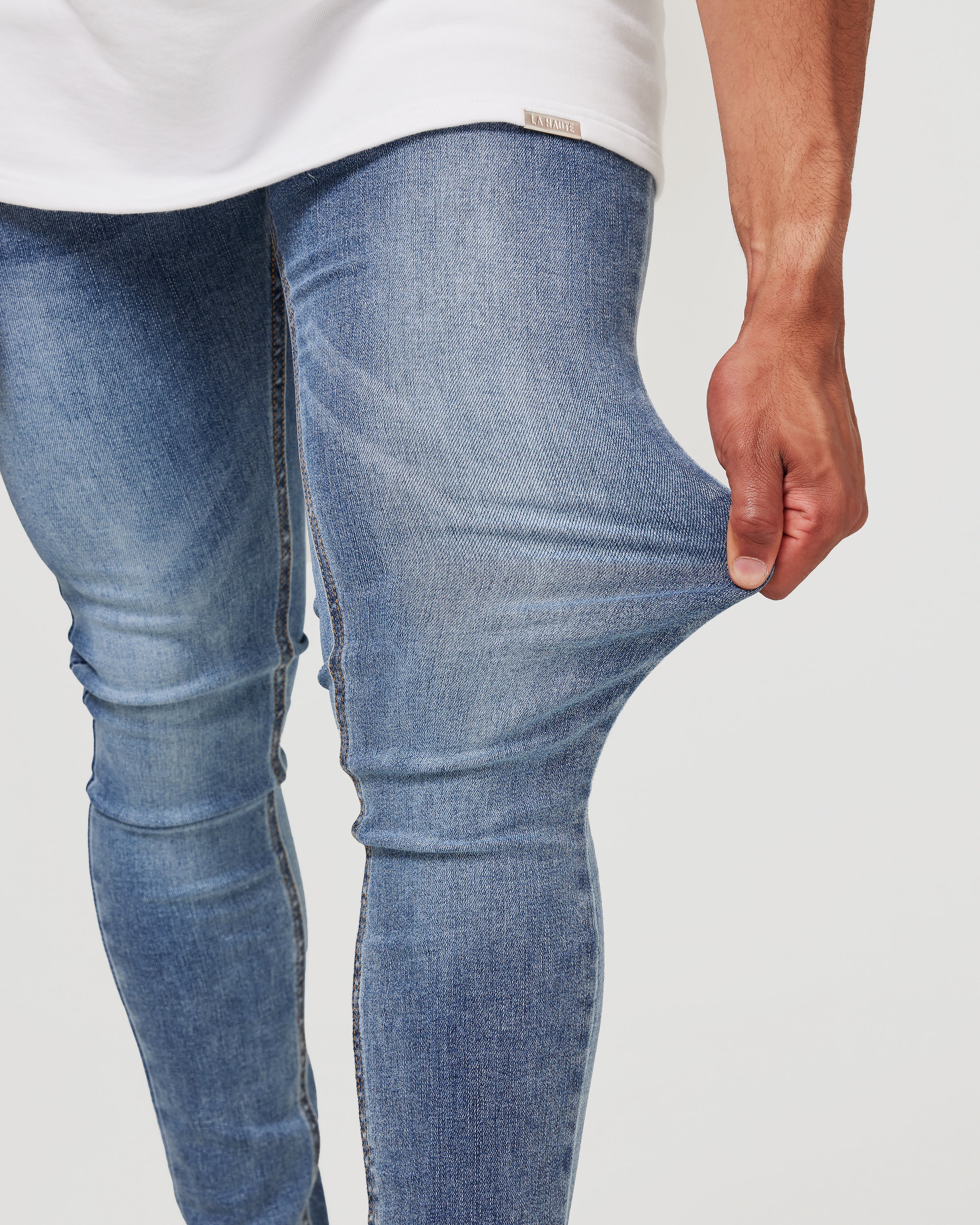 Washed Blue Skinny Fit Jeans
