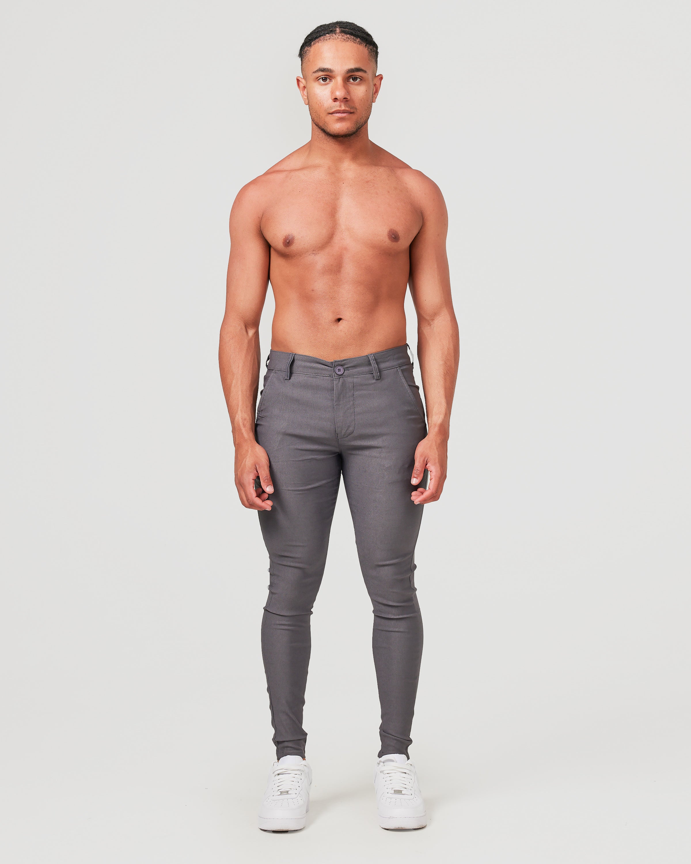 Grey Skinny Fit Chino