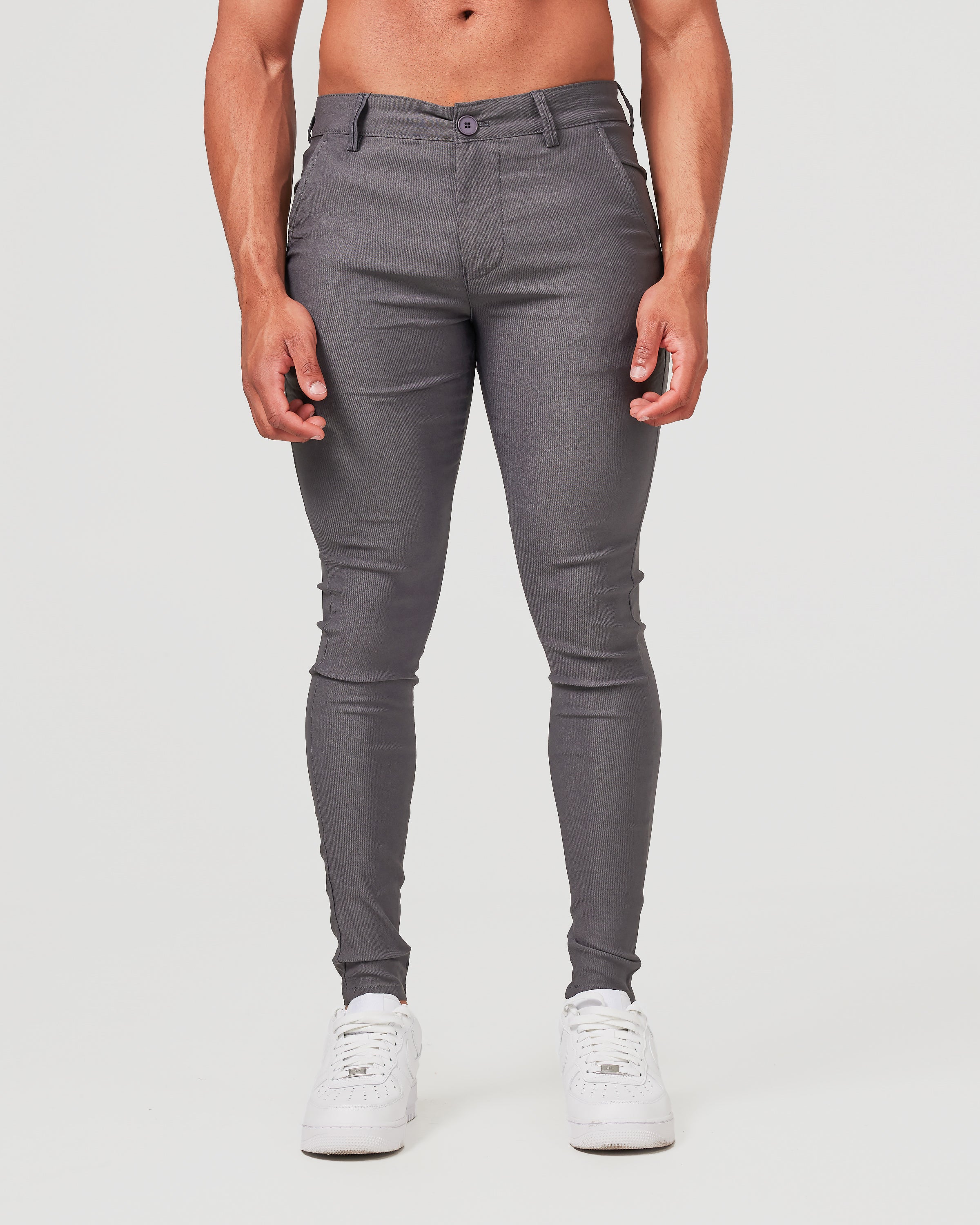Grey Skinny Fit Chino